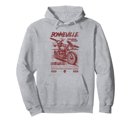 Bonneville Salt Flats Motorcycle Racing Hoodie - Streetwear Style Unisex - T-Shirt, Sweatshirt, Hoodie