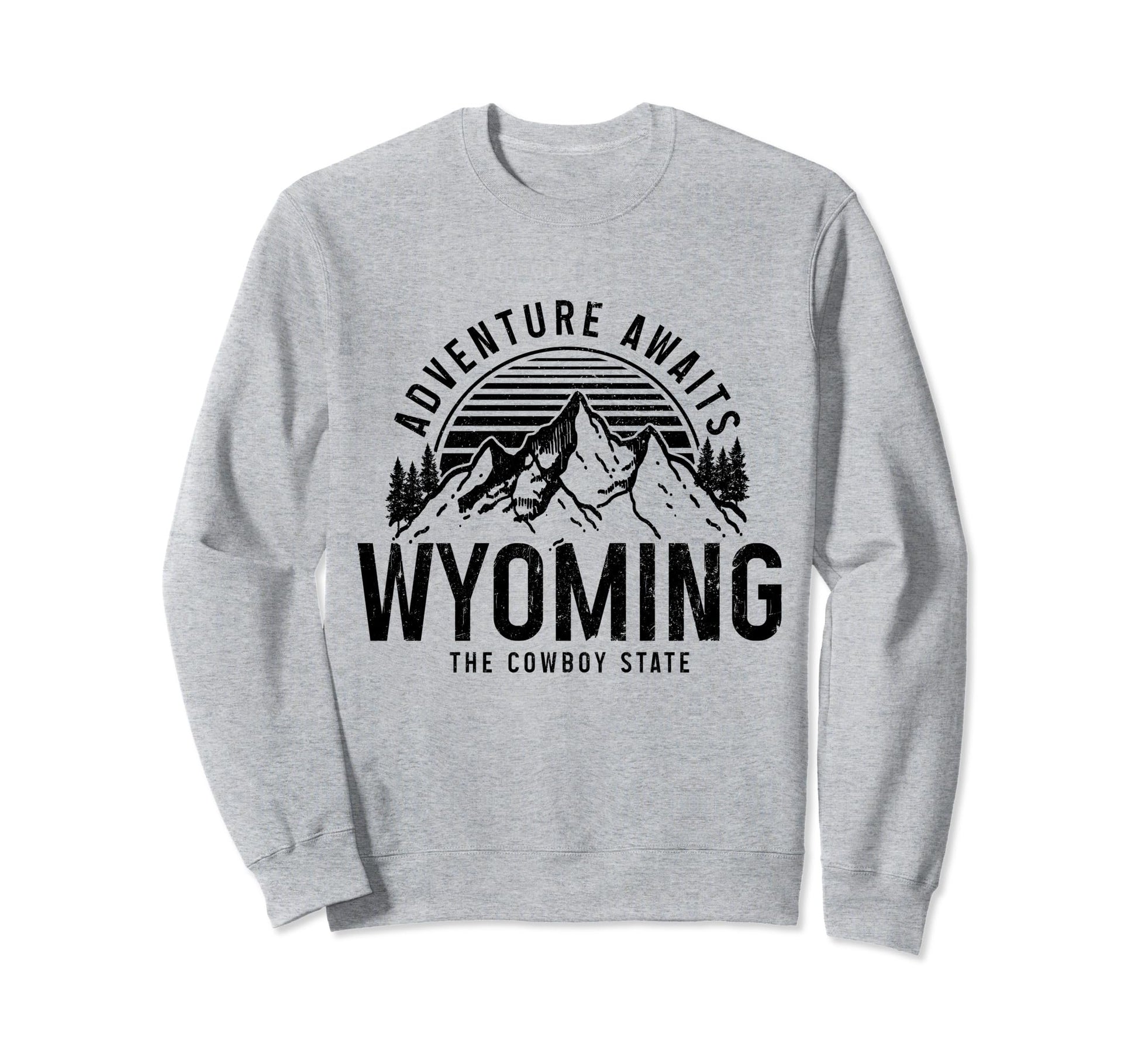 Wyoming Adventure Awaits Cowboy State Sweatshirt - Graphic Print Unisex - T-Shirt, Sweatshirt, Hoodie