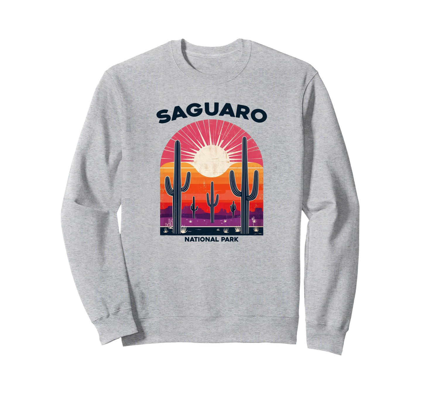 Saguaro National Park Sunset Landscape Sweatshirt - Trendy Graphic Unisex - T-Shirt, Sweatshirt, Hoodie