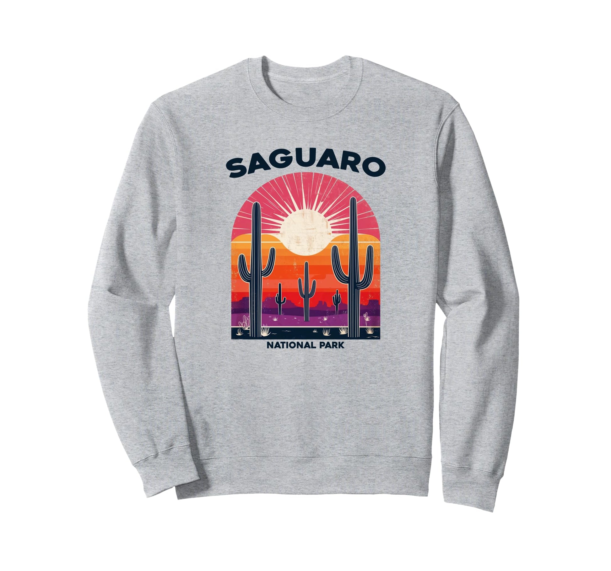 Saguaro National Park Sunset Landscape Sweatshirt - Trendy Graphic Unisex - T-Shirt, Sweatshirt, Hoodie