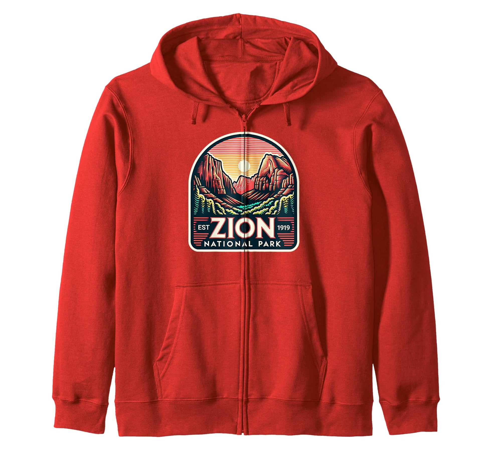 Zion National Park Utah Usa Outdoor Hoodie - Trendy Graphic for Adults - T-Shirt, Sweatshirt, Hoodie