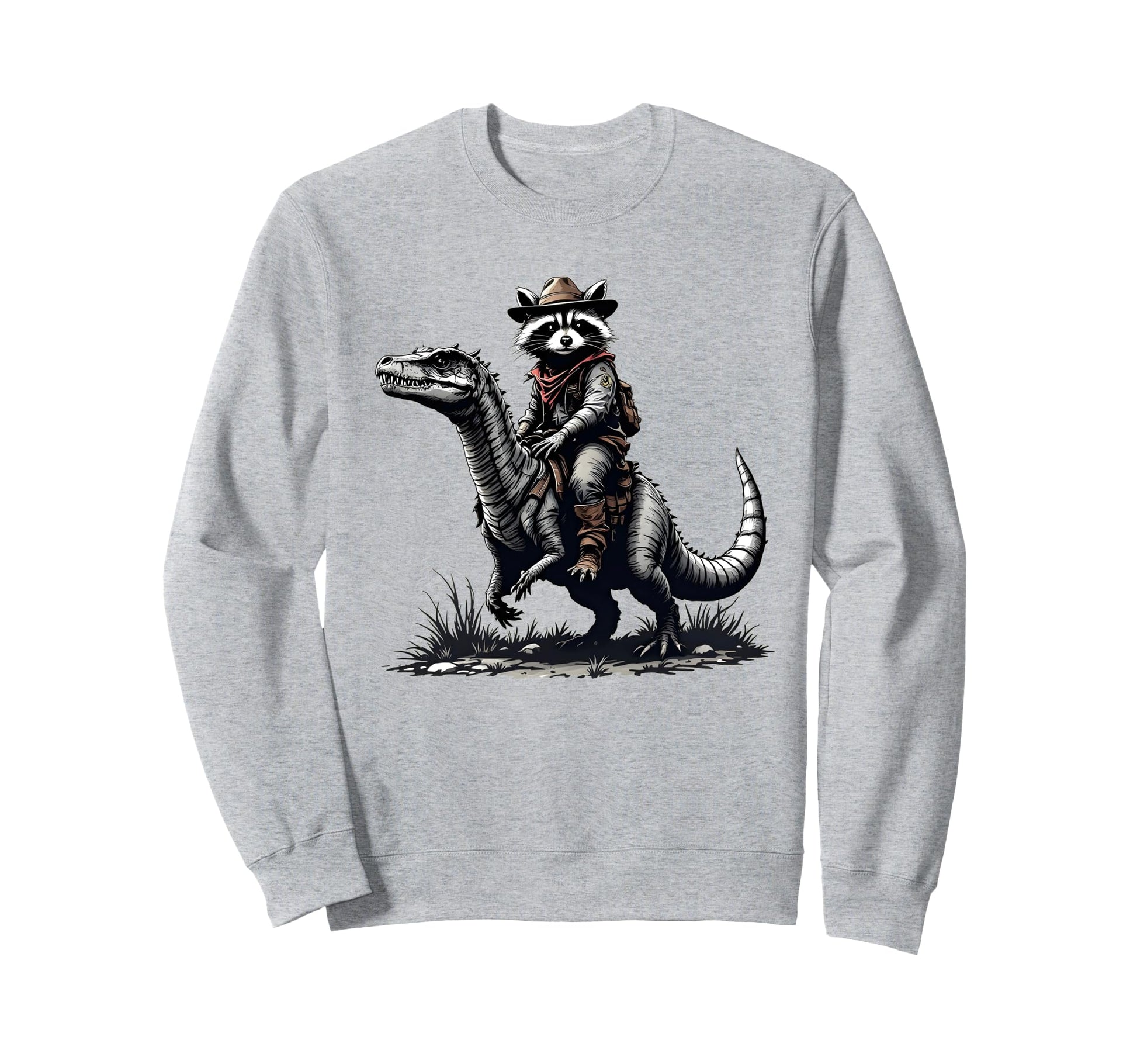 Raccoon Cowboy Cowgirl Panda Trash Sweatshirt - Unique Graphic Unisex - T-Shirt, Sweatshirt, Hoodie