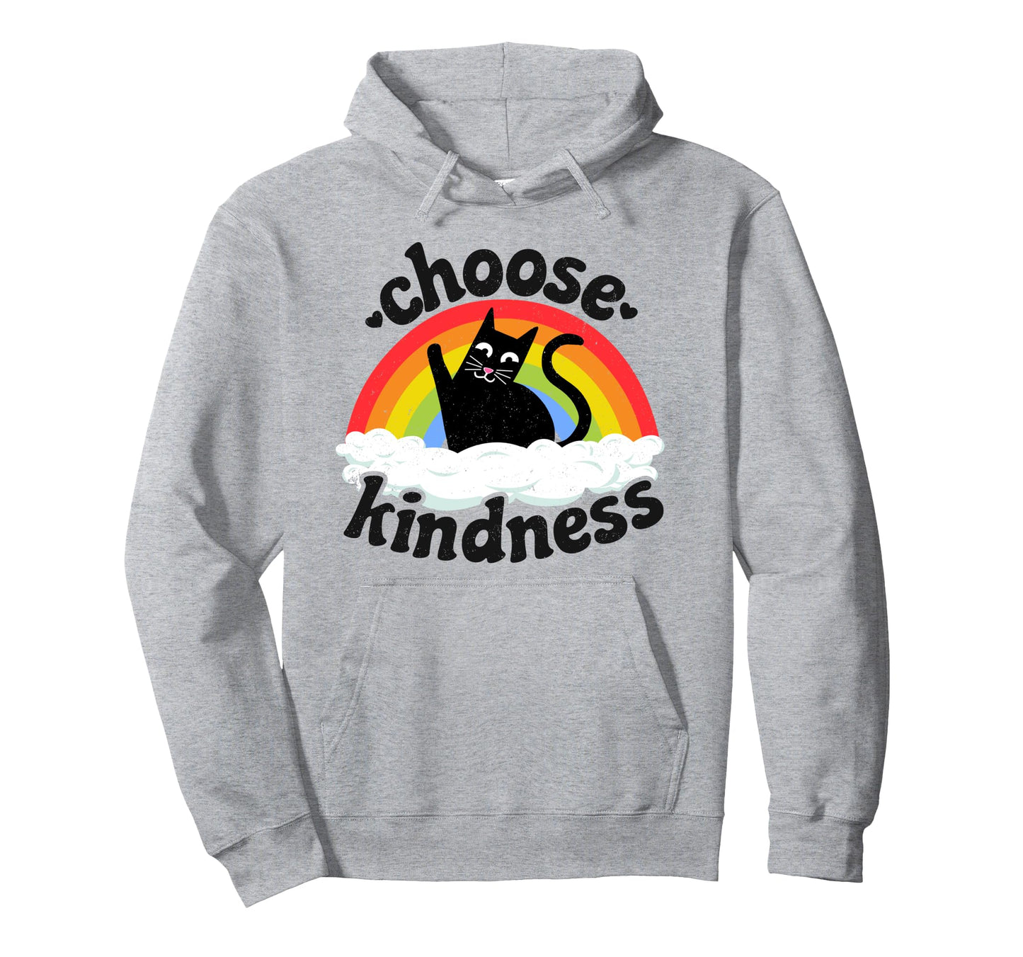 Anti Bullying Rainbow Peace Kind Hippie Hoodie - Unique Graphic for Adults - T-Shirt, Sweatshirt, Hoodie