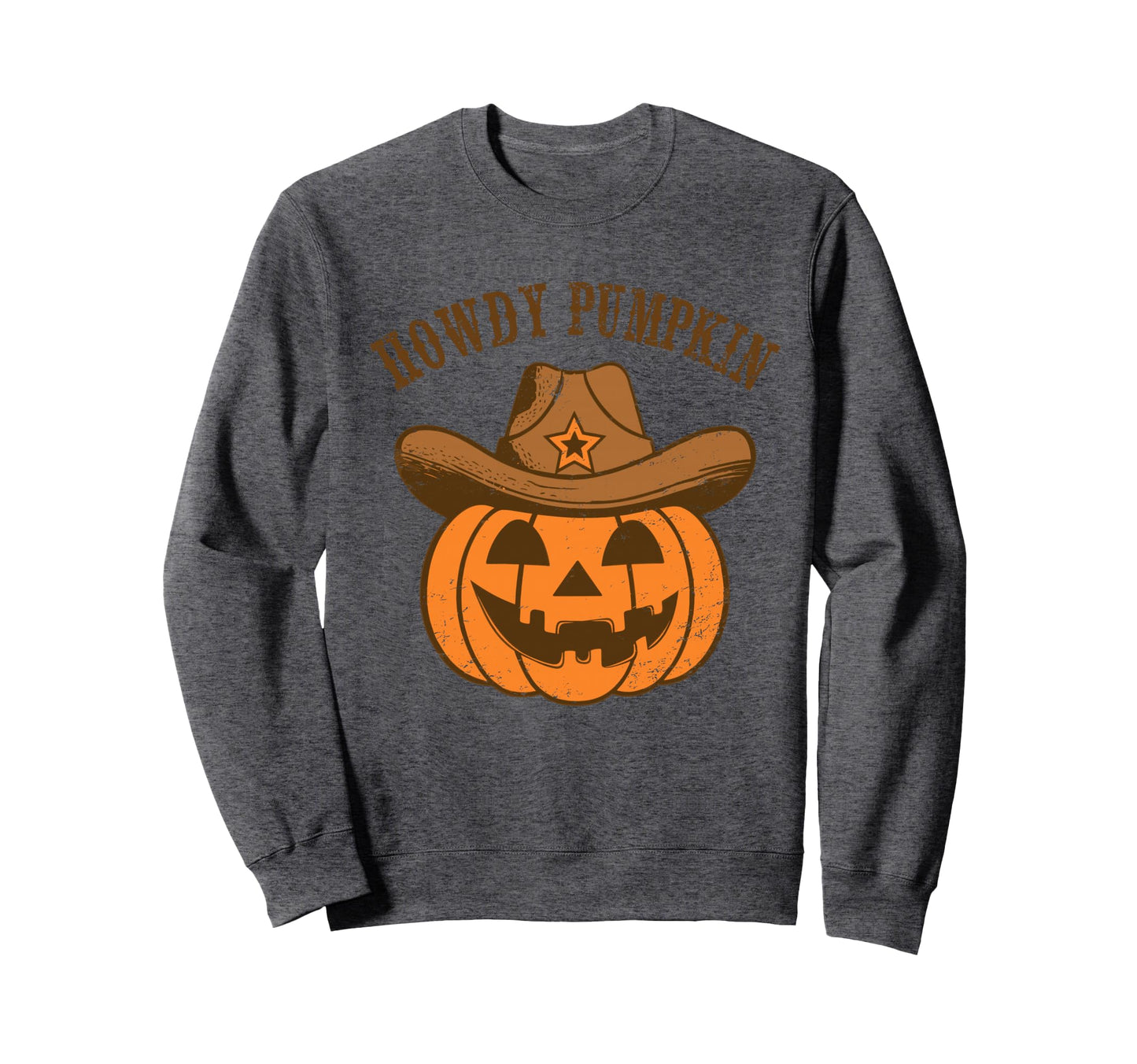 Howdy Pumpkin Autumn Western Sweatshirt - Minimalist Print for Adults - T-Shirt, Sweatshirt, Hoodie