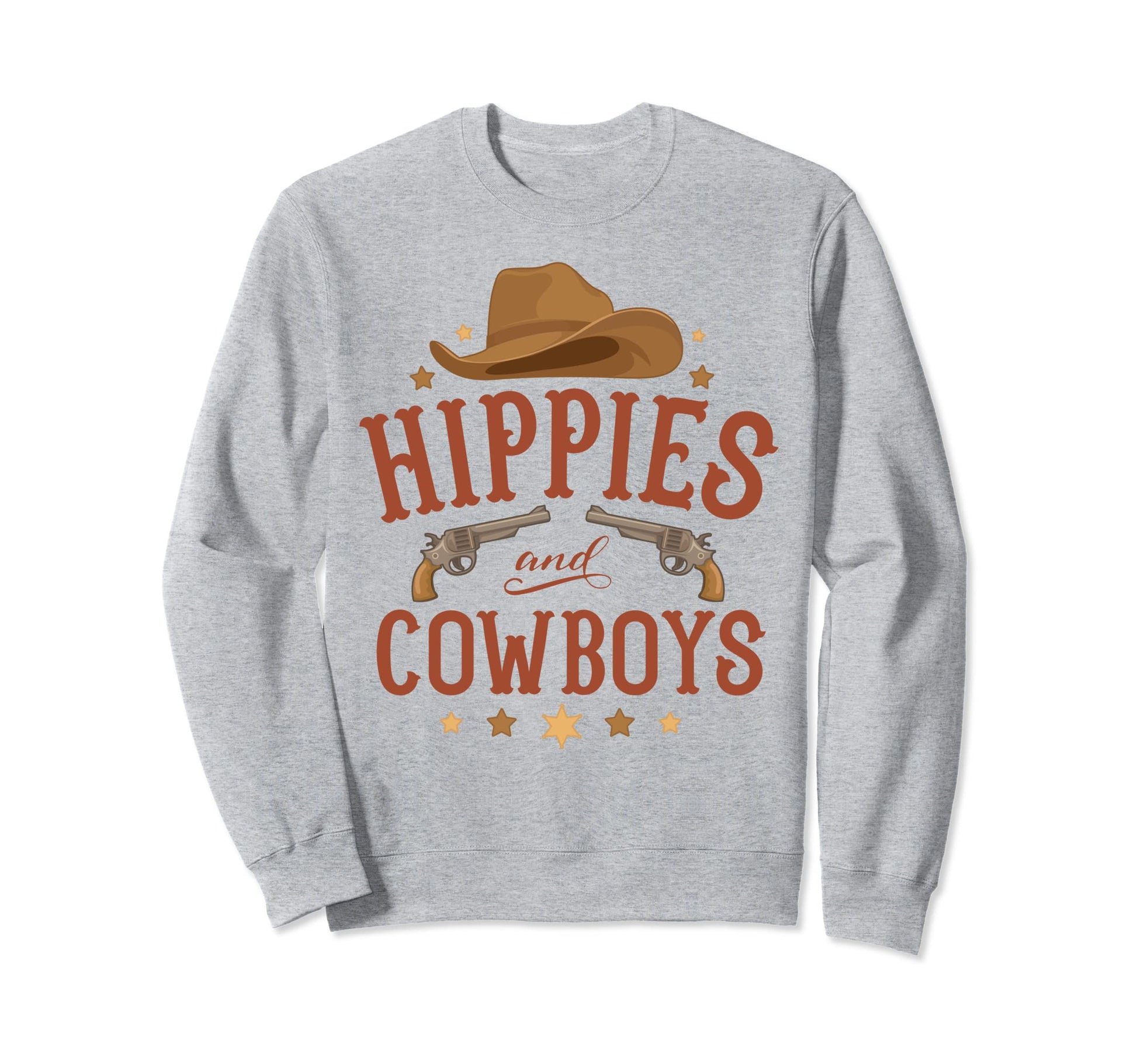 Hippies And Cowboys Cowgirls 70S Sweatshirt - Graphic Print Men Women - T-Shirt, Sweatshirt, Hoodie