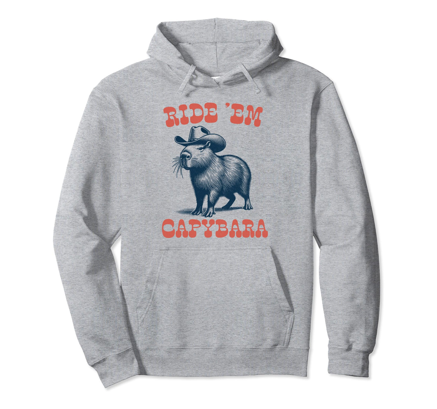 Cowboy Country Rideem Capybara Riding Hoodie - Aesthetic Graphic for Adults - T-Shirt, Sweatshirt, Hoodie