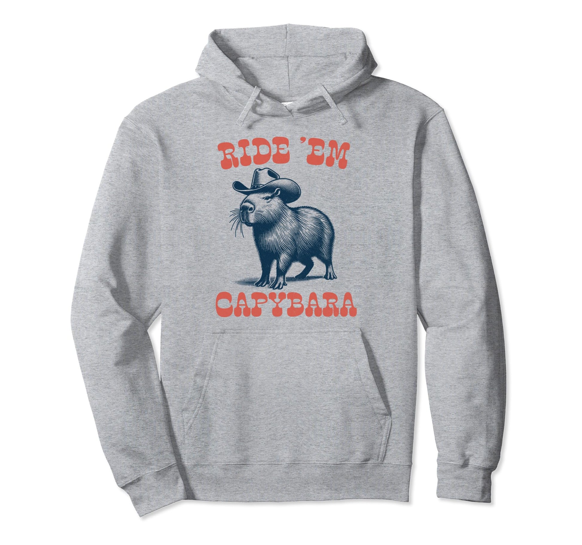 Cowboy Country Rideem Capybara Riding Hoodie - Aesthetic Graphic for Adults - T-Shirt, Sweatshirt, Hoodie