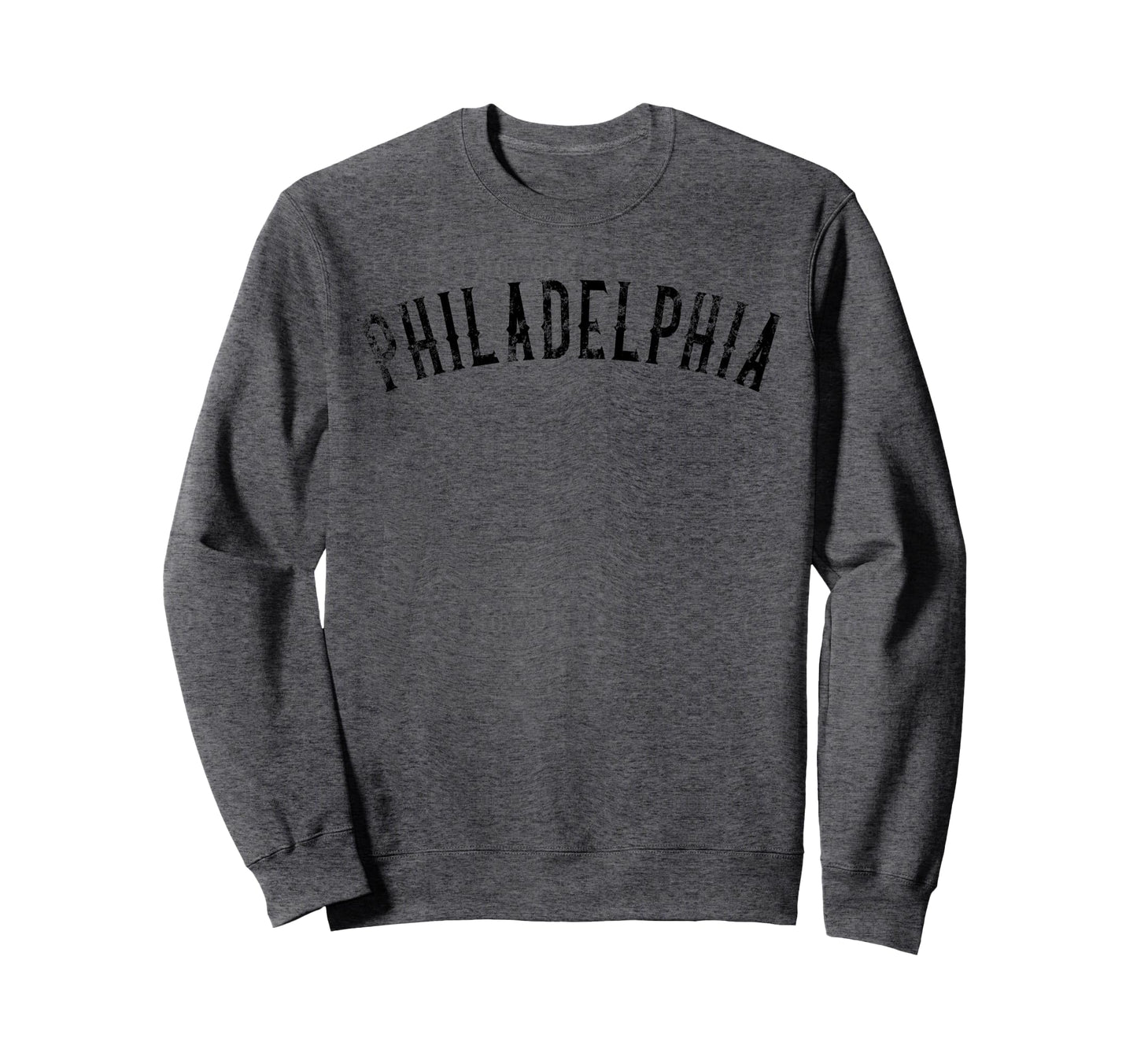 Philadelphia Distressed Philly Black Sweatshirt - Custom Art Print Unisex - T-Shirt, Sweatshirt, Hoodie