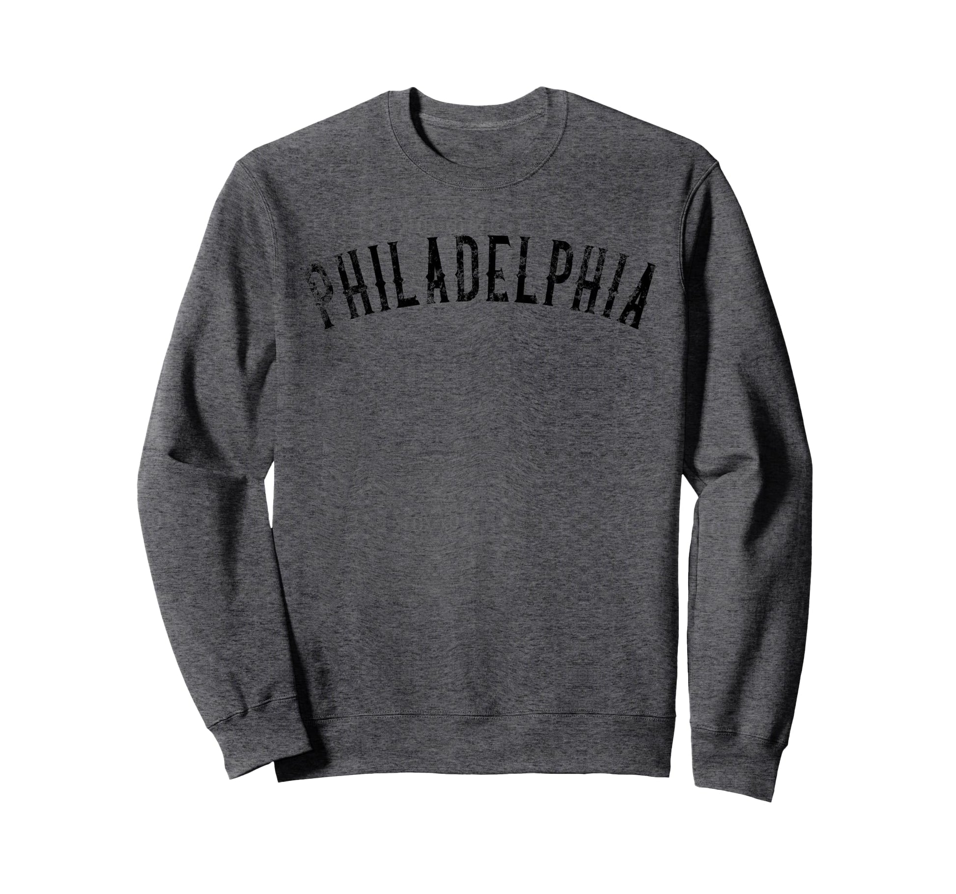 Philadelphia Distressed Philly Black Sweatshirt - Custom Art Print Unisex - T-Shirt, Sweatshirt, Hoodie