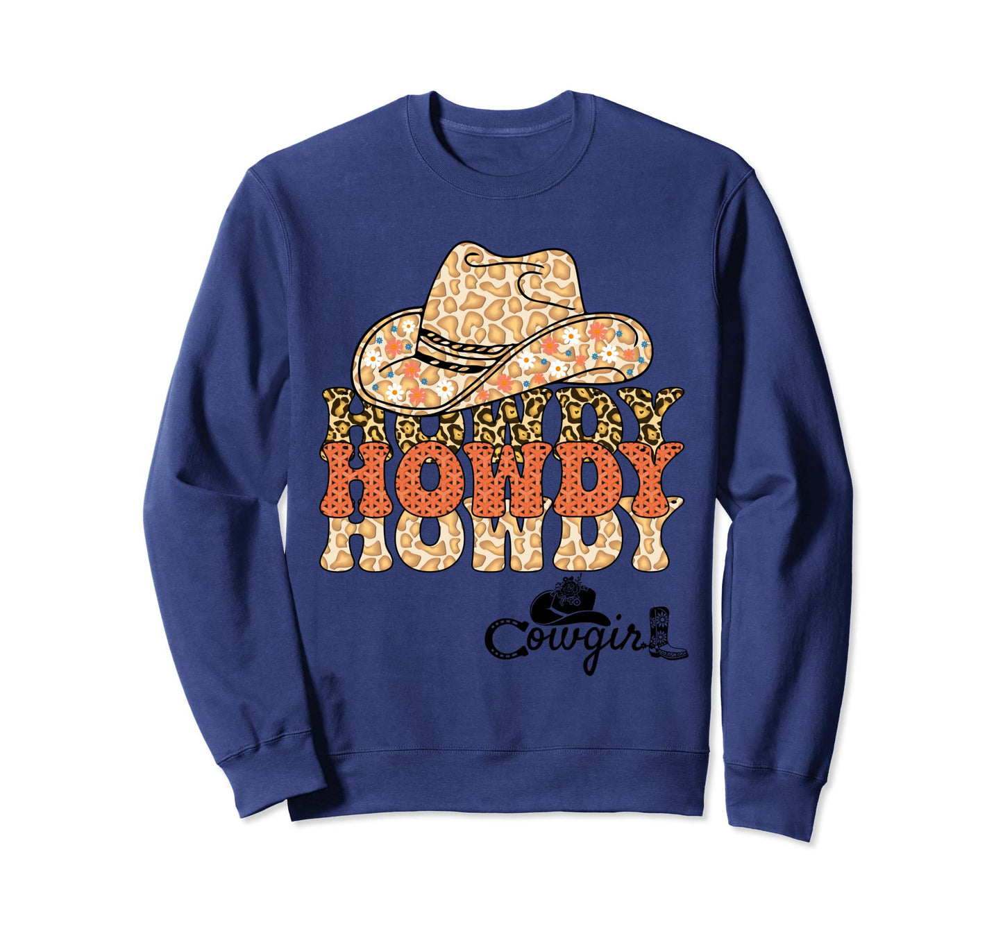 White Howdy Rodeo Western Cowgirl Sweatshirt - Novelty Apparel Men Women - T-Shirt, Sweatshirt, Hoodie