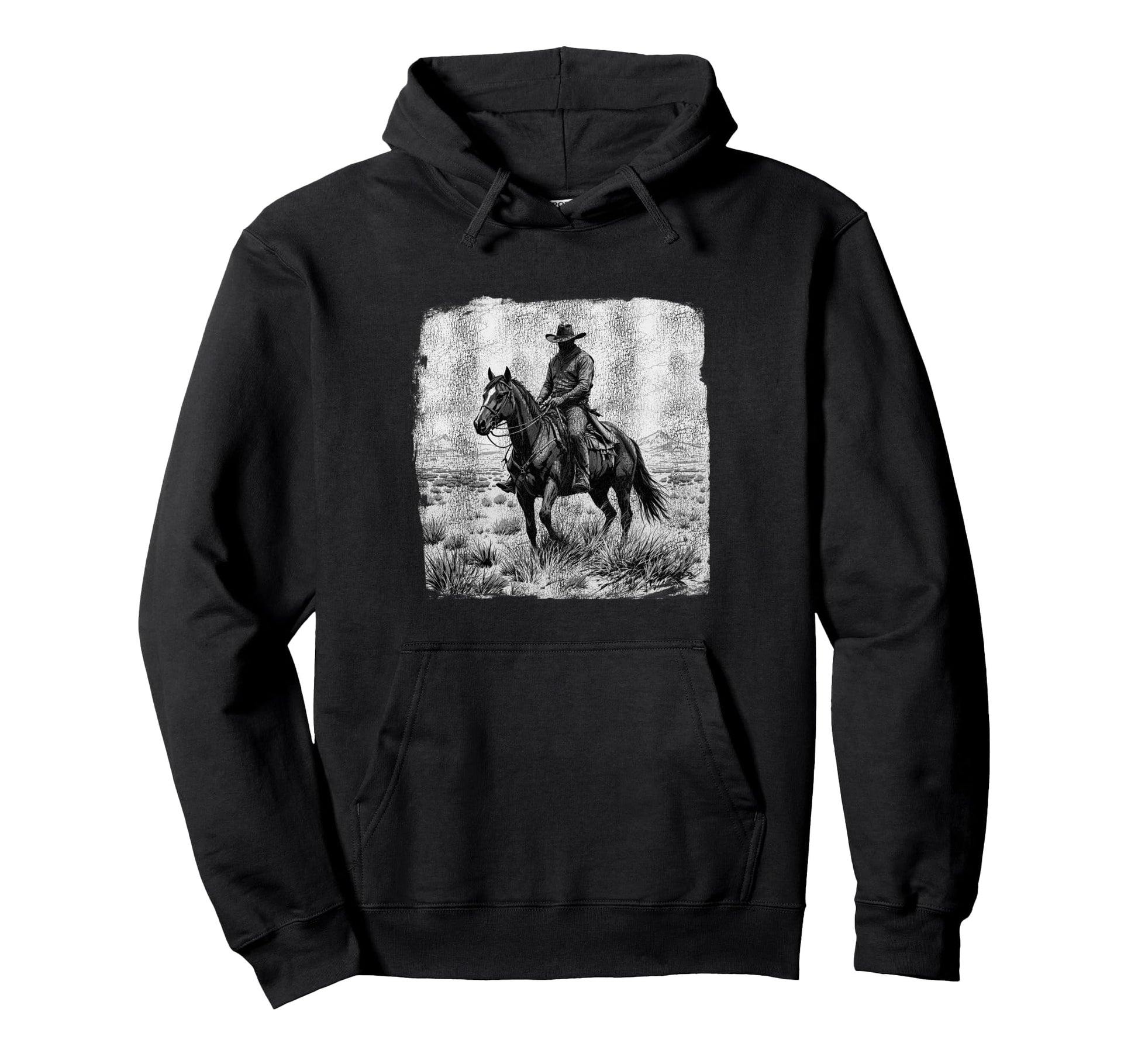 Cowboy Western Hoodie - Custom Art Print Unisex - T-Shirt, Sweatshirt, Hoodie