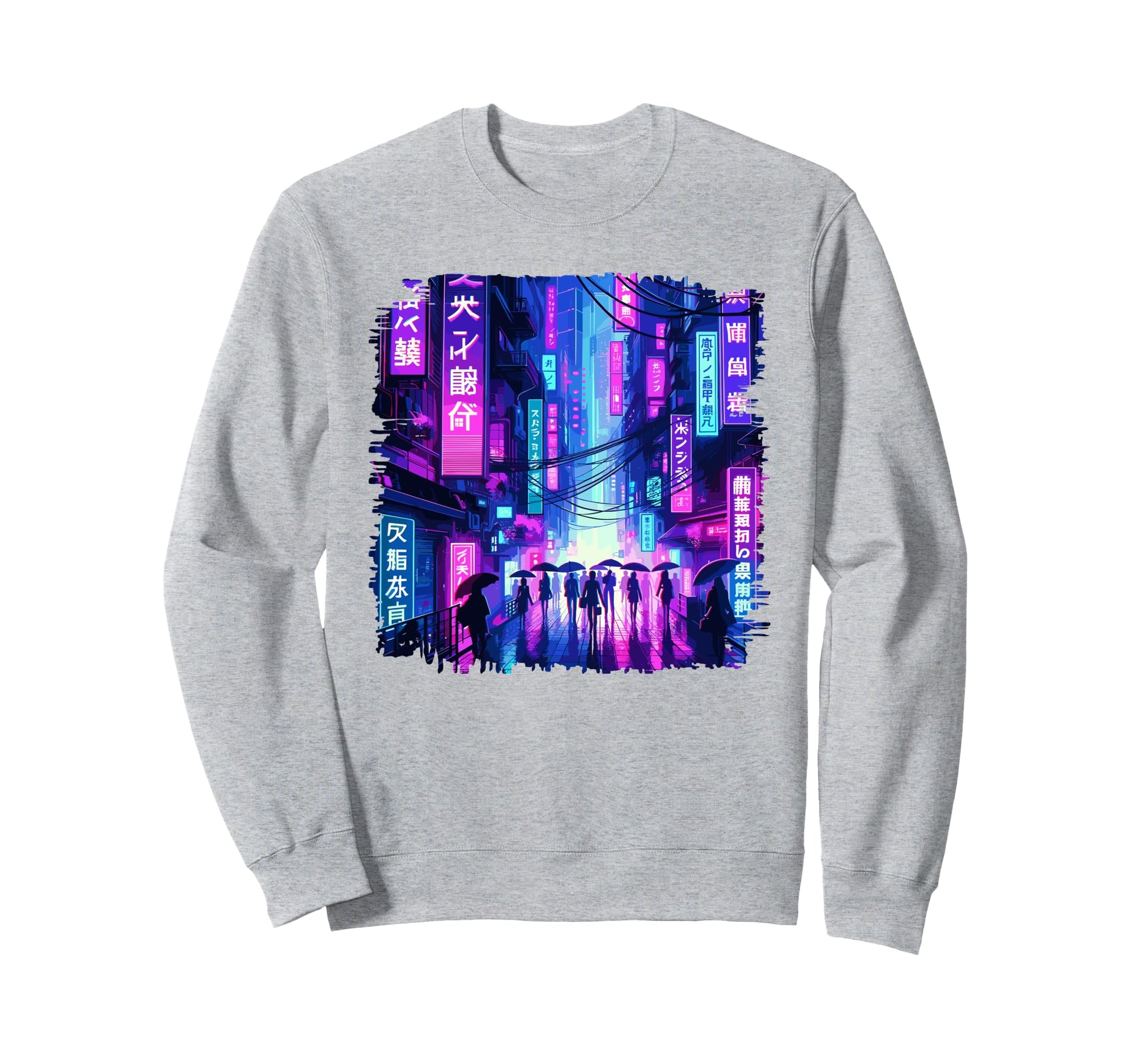 Japanese Aesthetic Tokyo Japan Cyberpunk Sweatshirt - Graphic Print Unisex - T-Shirt, Sweatshirt, Hoodie