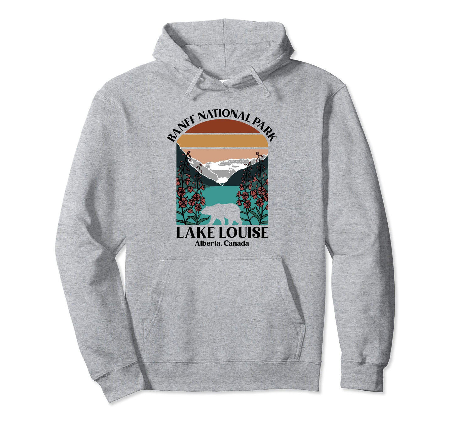 Banff National Park Lake Louise Rustic Hoodie - Aesthetic Graphic Unisex - T-Shirt, Sweatshirt, Hoodie