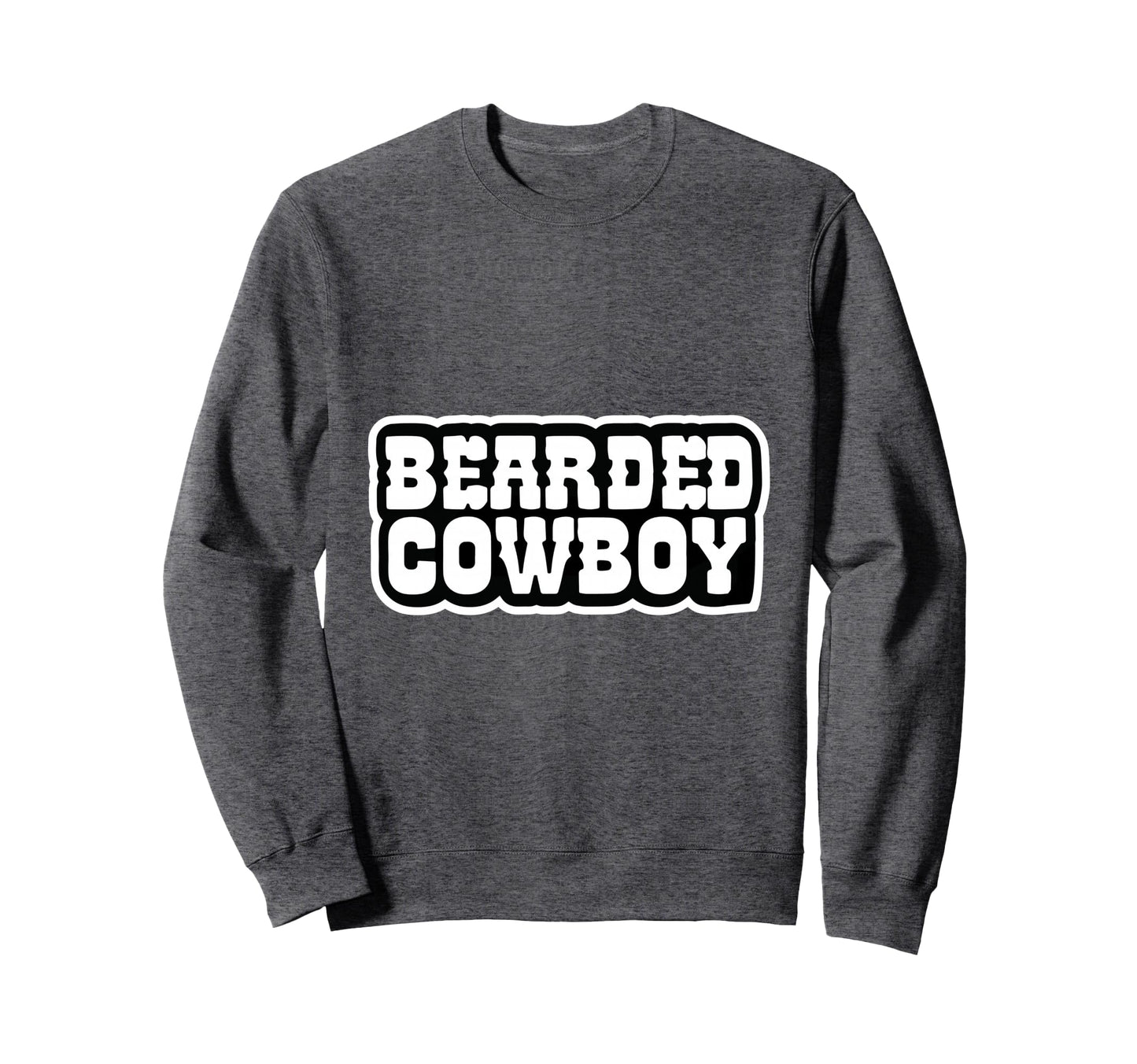 Bearded Cowboy Western Mustache Rider Sweatshirt - Novelty Apparel Unisex - T-Shirt, Sweatshirt, Hoodie