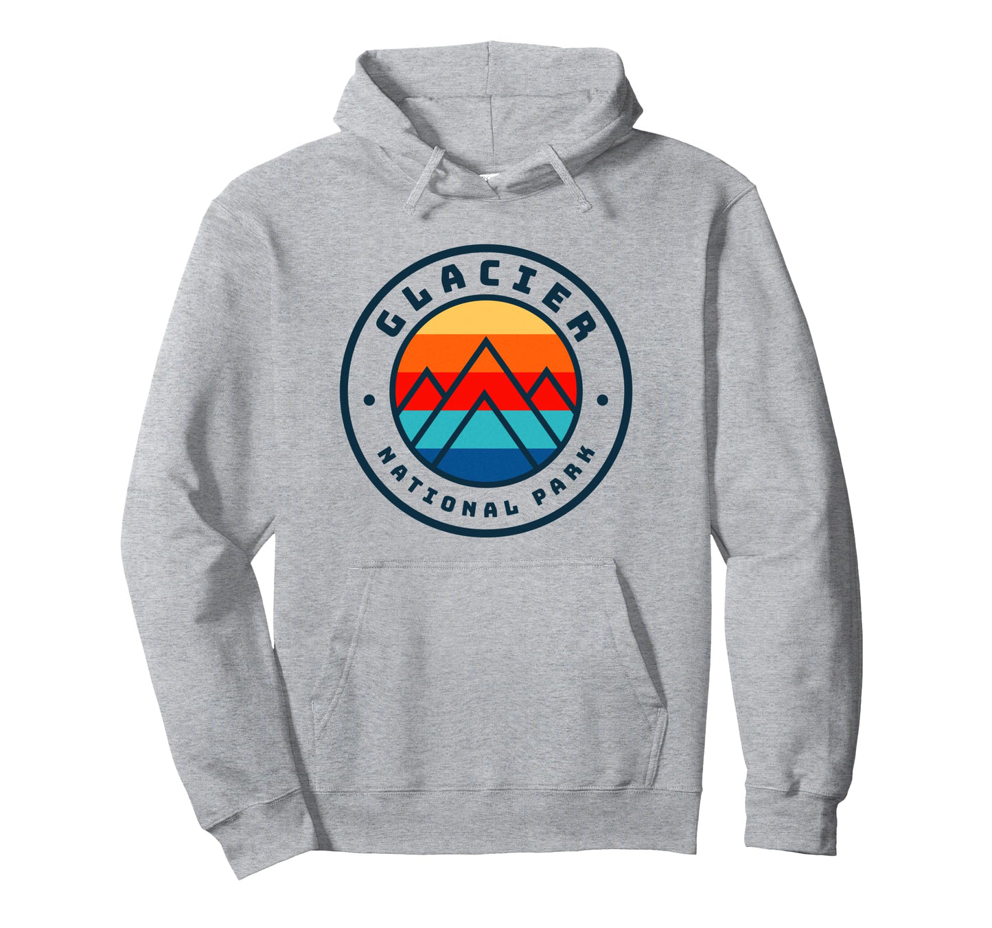 Glacier National Park Montana Mountains Hoodie - Minimalist Print Unisex - T-Shirt, Sweatshirt, Hoodie