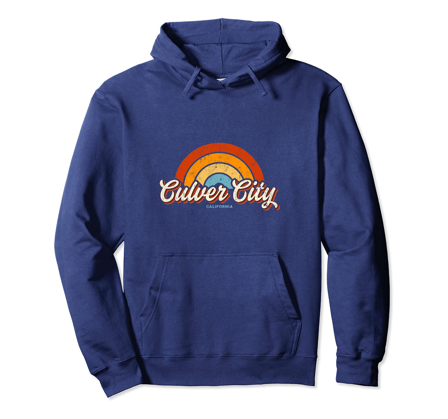 Culver City California Ca Rainbow 70S Hoodie - Trendy Graphic Men Women - T-Shirt, Sweatshirt, Hoodie