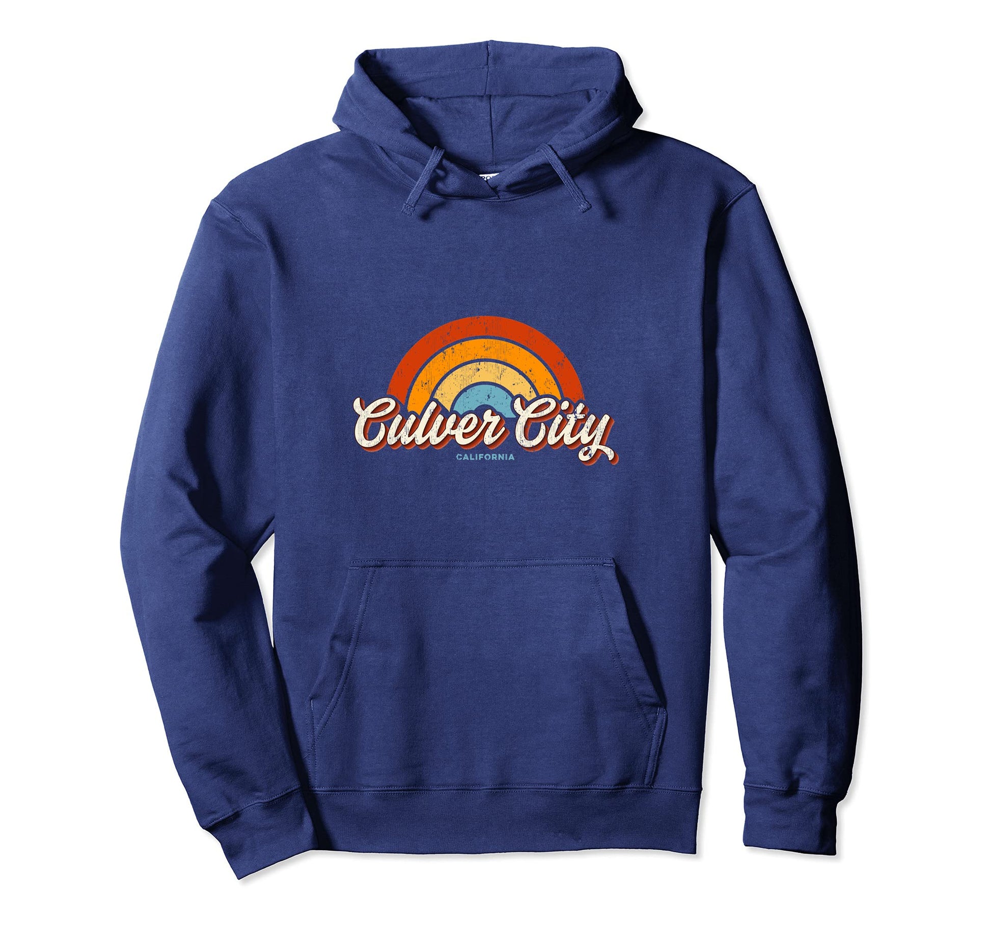 Culver City California Ca Rainbow 70S Hoodie - Trendy Graphic Men Women - T-Shirt, Sweatshirt, Hoodie