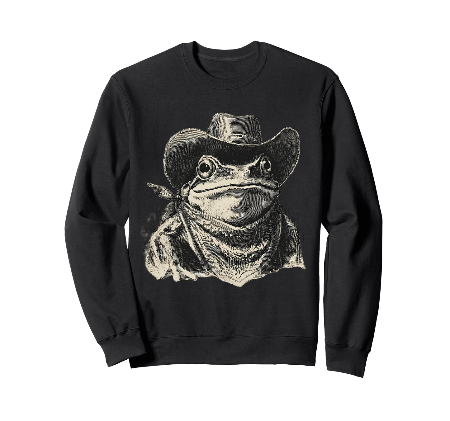 Frog Cowboy Toad Rodeo Cowgirl Sweatshirt - Casual Everyday Wear Unisex - T-Shirt, Sweatshirt, Hoodie