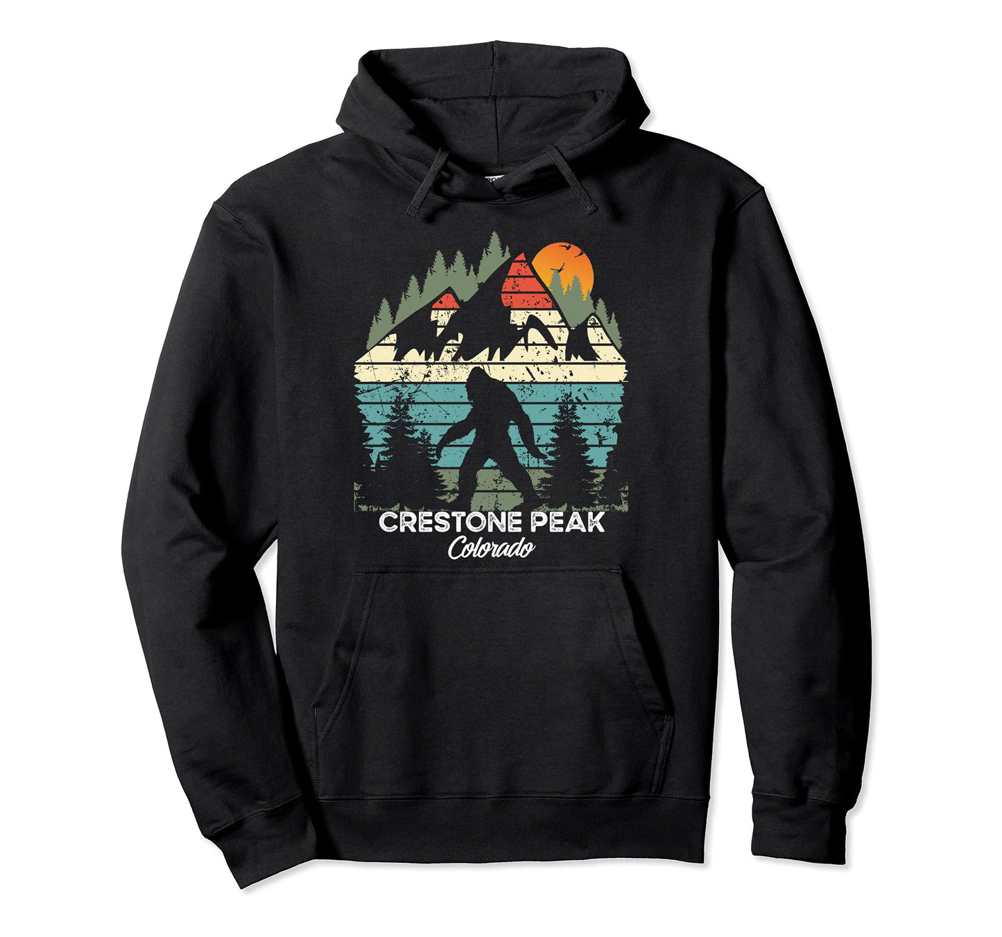 Crestone Peak Colorado National Park 80S Hoodie - Graphic Print Men Women - T-Shirt, Sweatshirt, Hoodie