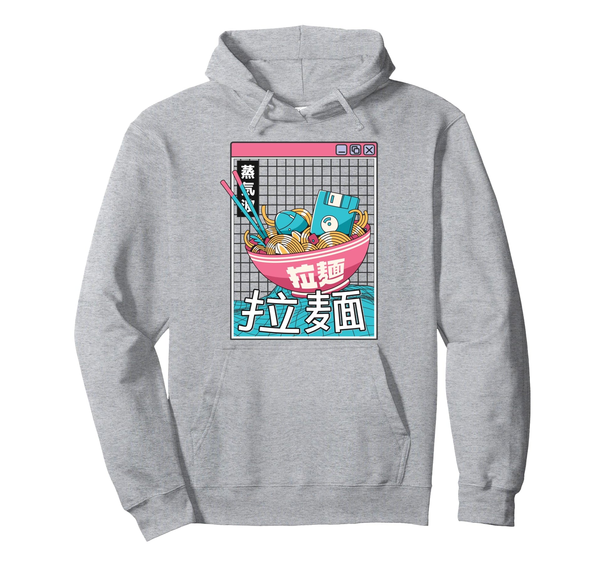 Ramen Noodles Bowl Kawaii Weirdcore Hoodie - Graphic Print Men Women - T-Shirt, Sweatshirt, Hoodie