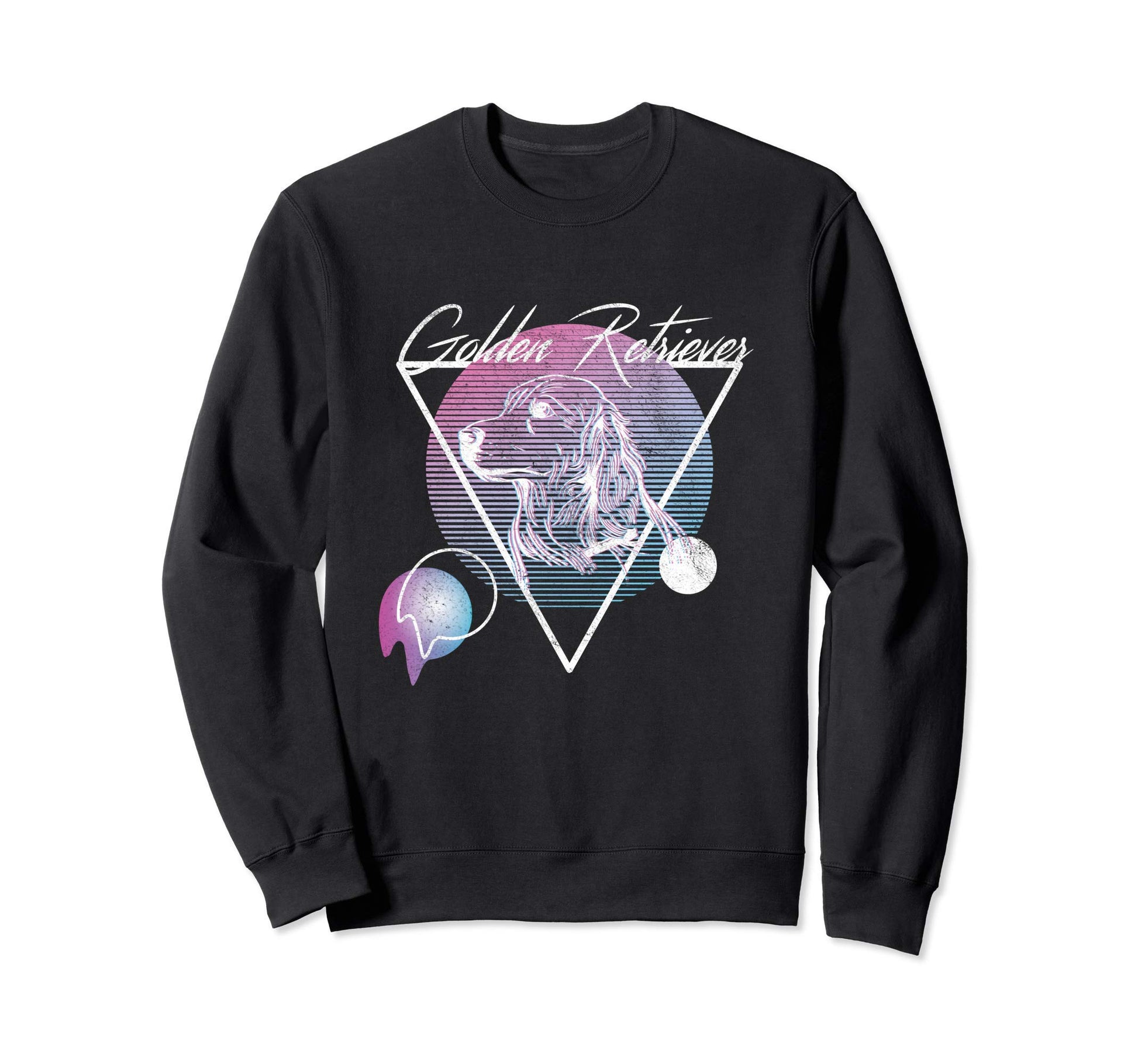 Golden Retriever Vaporwave Sweatshirt - Novelty Apparel Men Women - T-Shirt, Sweatshirt, Hoodie