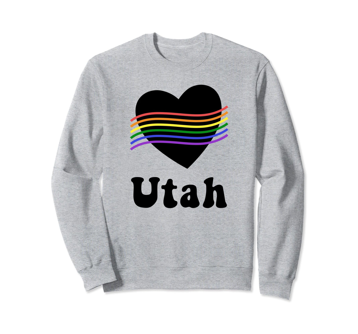 Utah Groovy Gay Pride Rainbow Lgbt Sweatshirt - Custom Art Print Unisex - T-Shirt, Sweatshirt, Hoodie