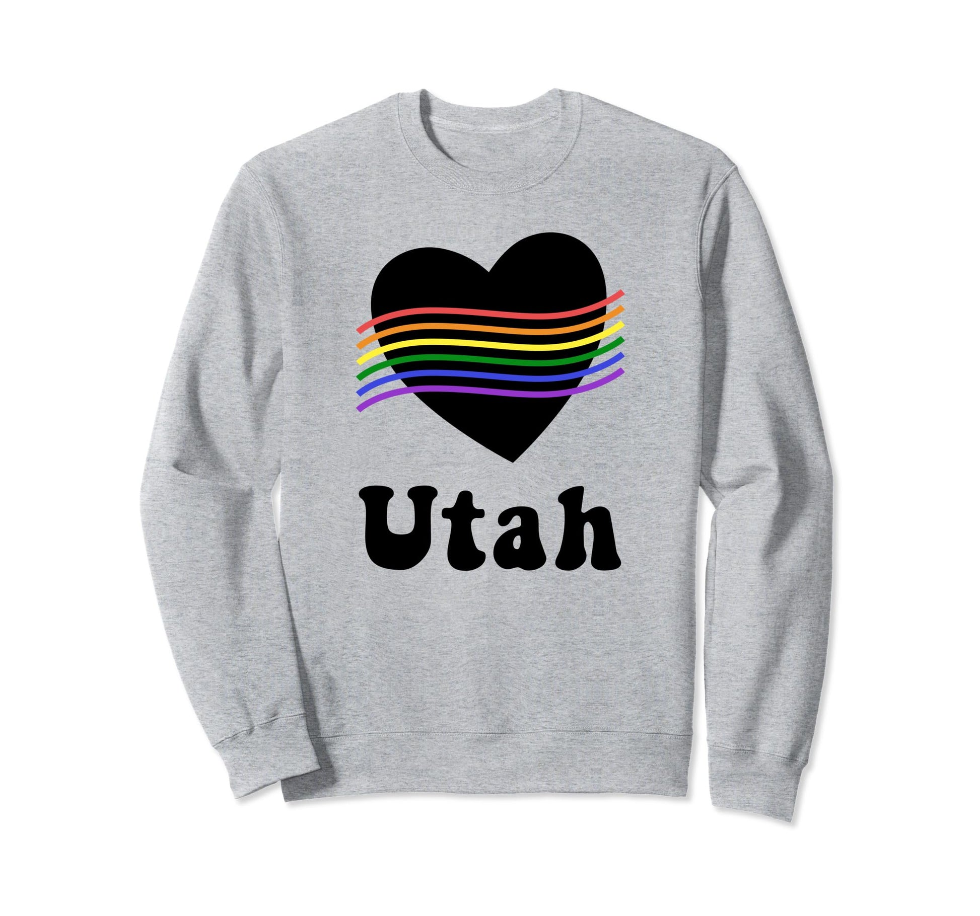 Utah Groovy Gay Pride Rainbow Lgbt Sweatshirt - Custom Art Print Unisex - T-Shirt, Sweatshirt, Hoodie
