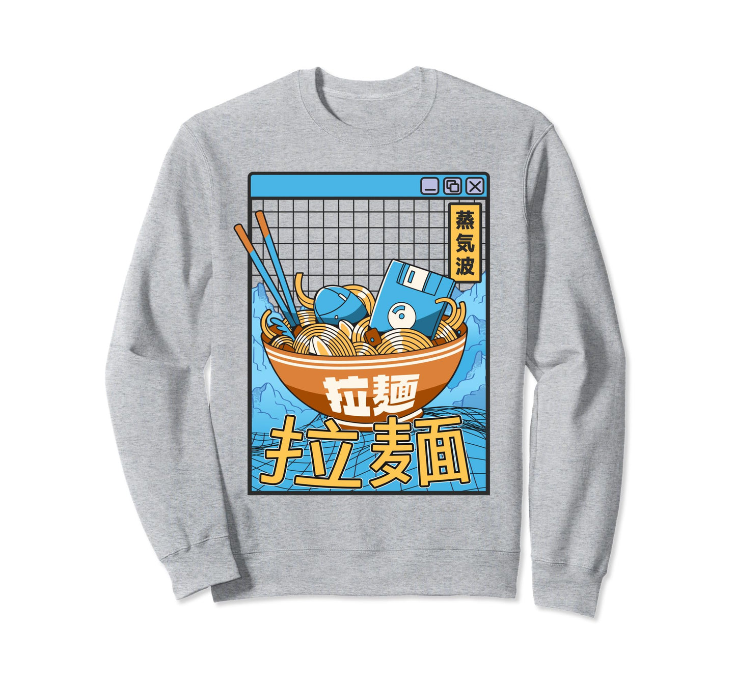 Ramen Noodles Bowl Kawaii Sweatshirt - Novelty Apparel for Adults - T-Shirt, Sweatshirt, Hoodie