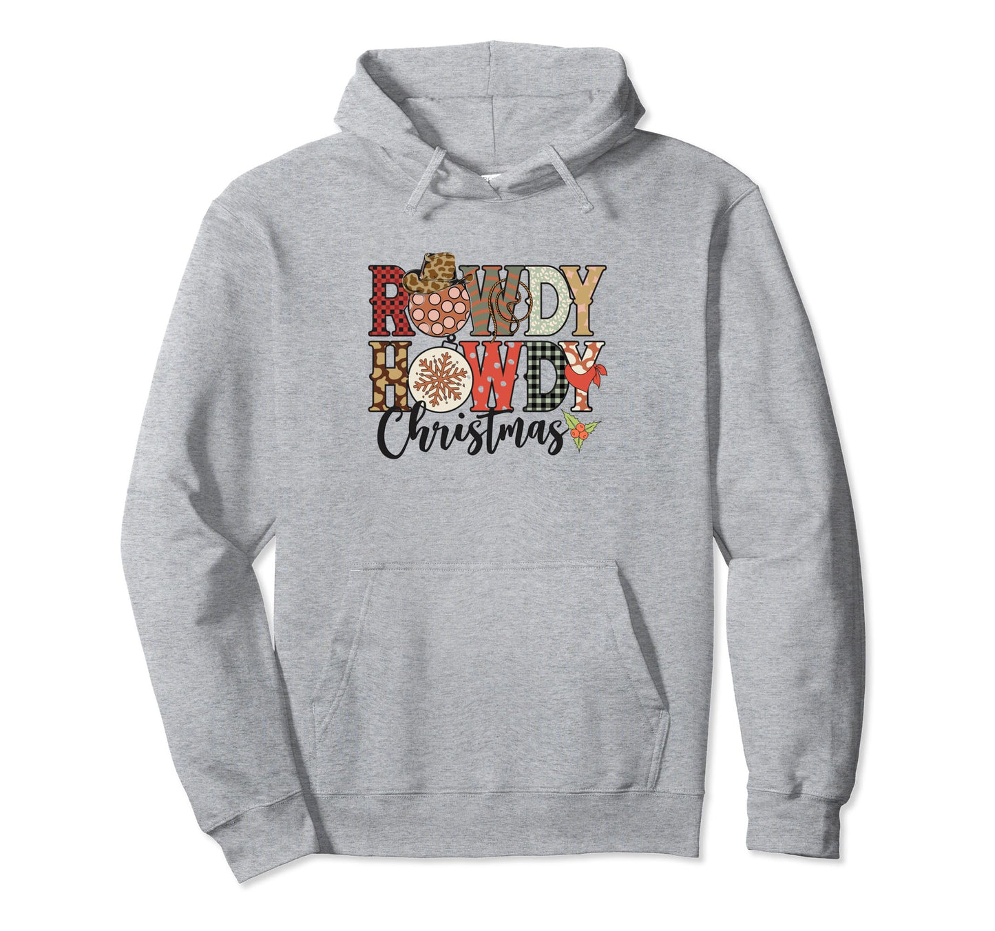 Howdy Santa Leopard Western Cowgirl Hoodie - Minimalist Print Unisex - T-Shirt, Sweatshirt, Hoodie