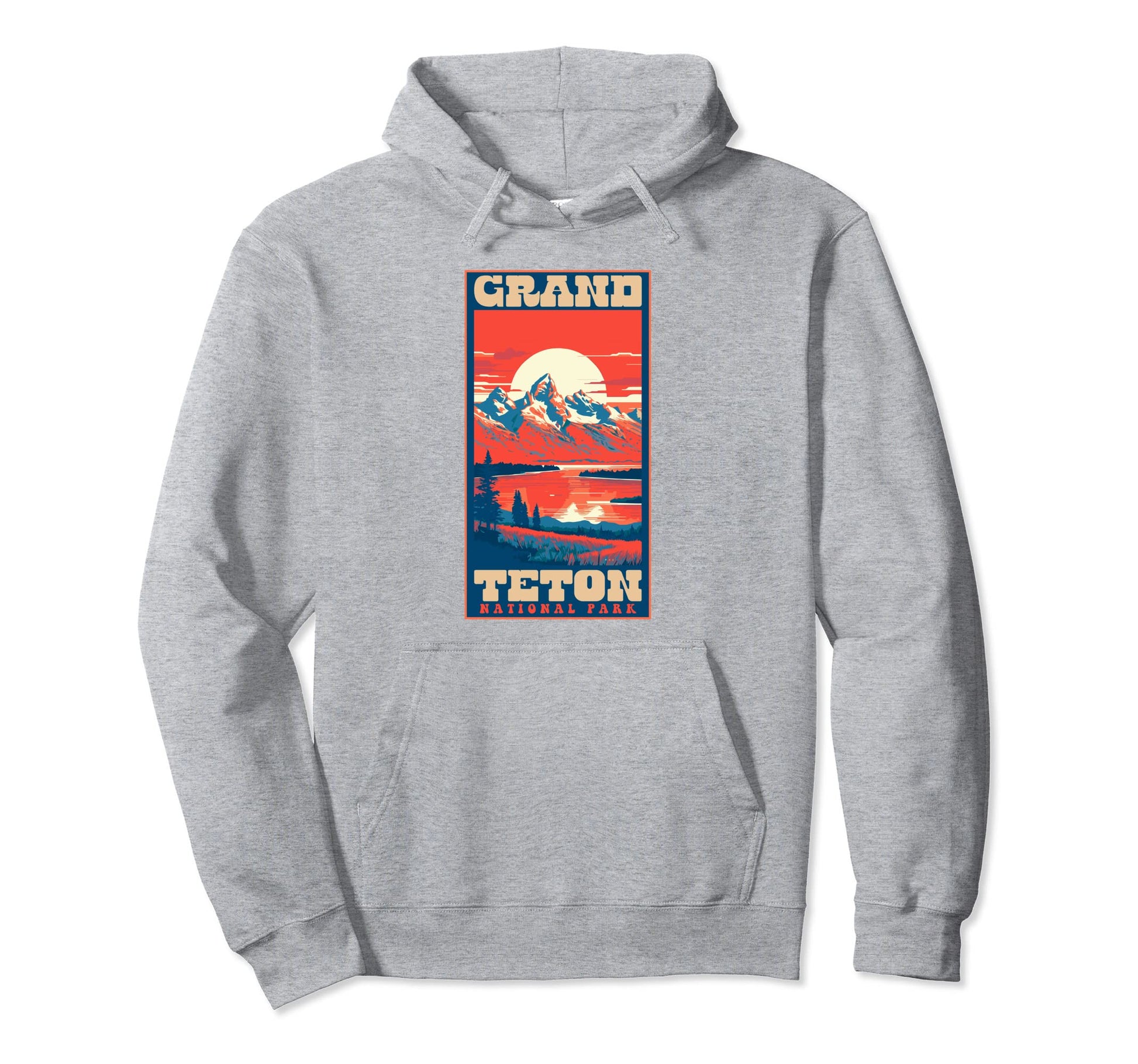 Grand Teton National Park 1980S Hoodie - Casual Everyday Wear for Adults - T-Shirt, Sweatshirt, Hoodie
