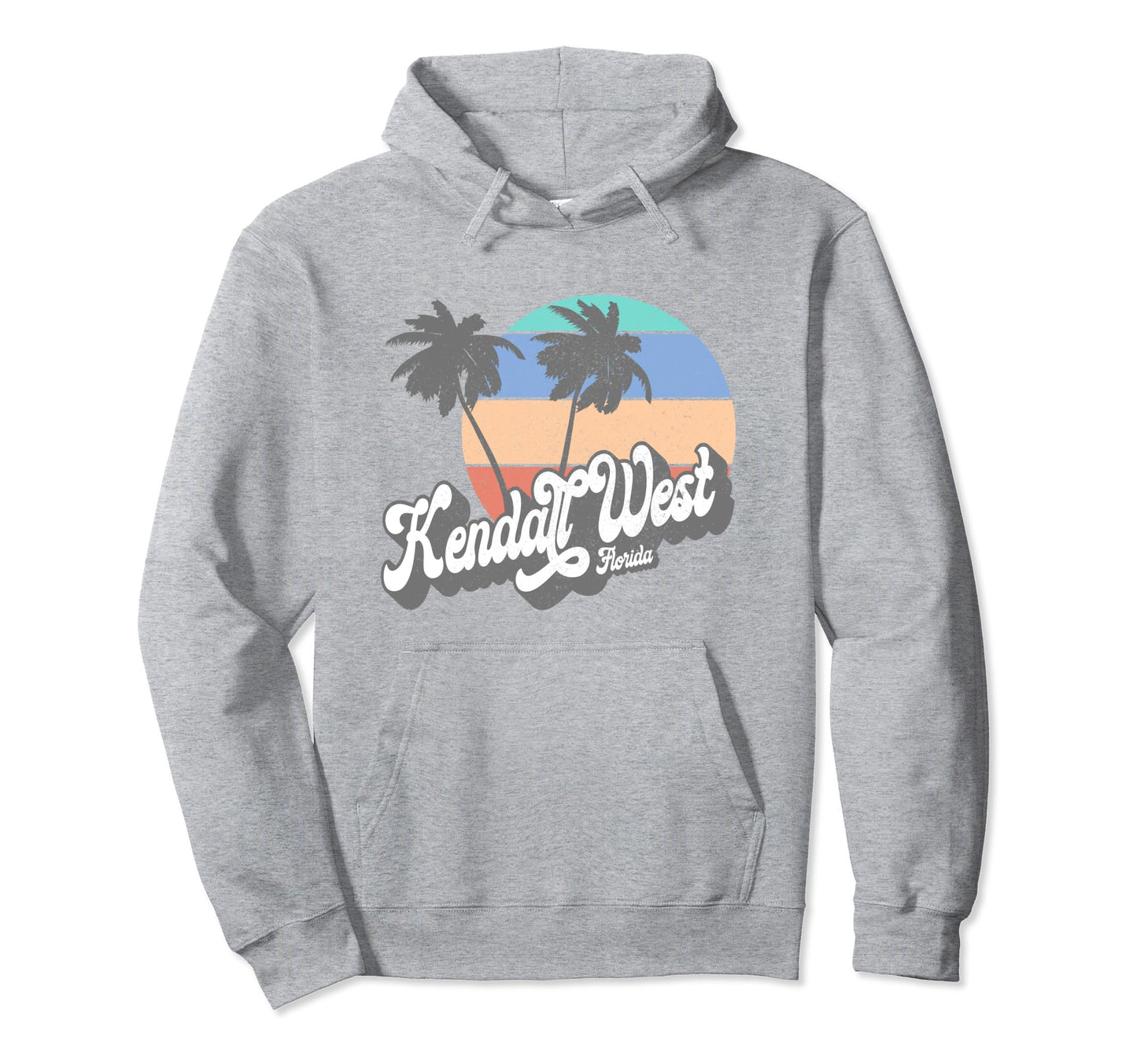 Kendall West Florida Fl Beach Surf Hoodie - Minimalist Print Men Women - T-Shirt, Sweatshirt, Hoodie