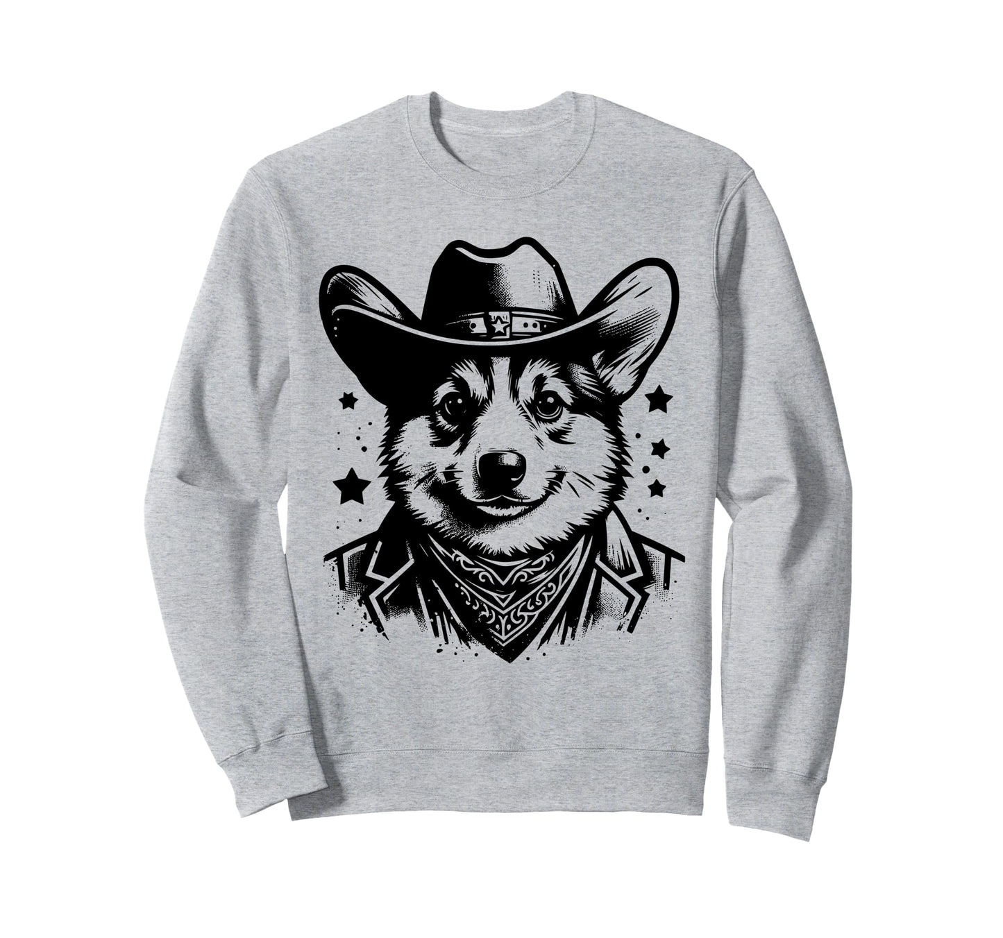 Cowboy Corgi Dog Lovers Western Sweatshirt - Novelty Apparel for Adults - T-Shirt, Sweatshirt, Hoodie
