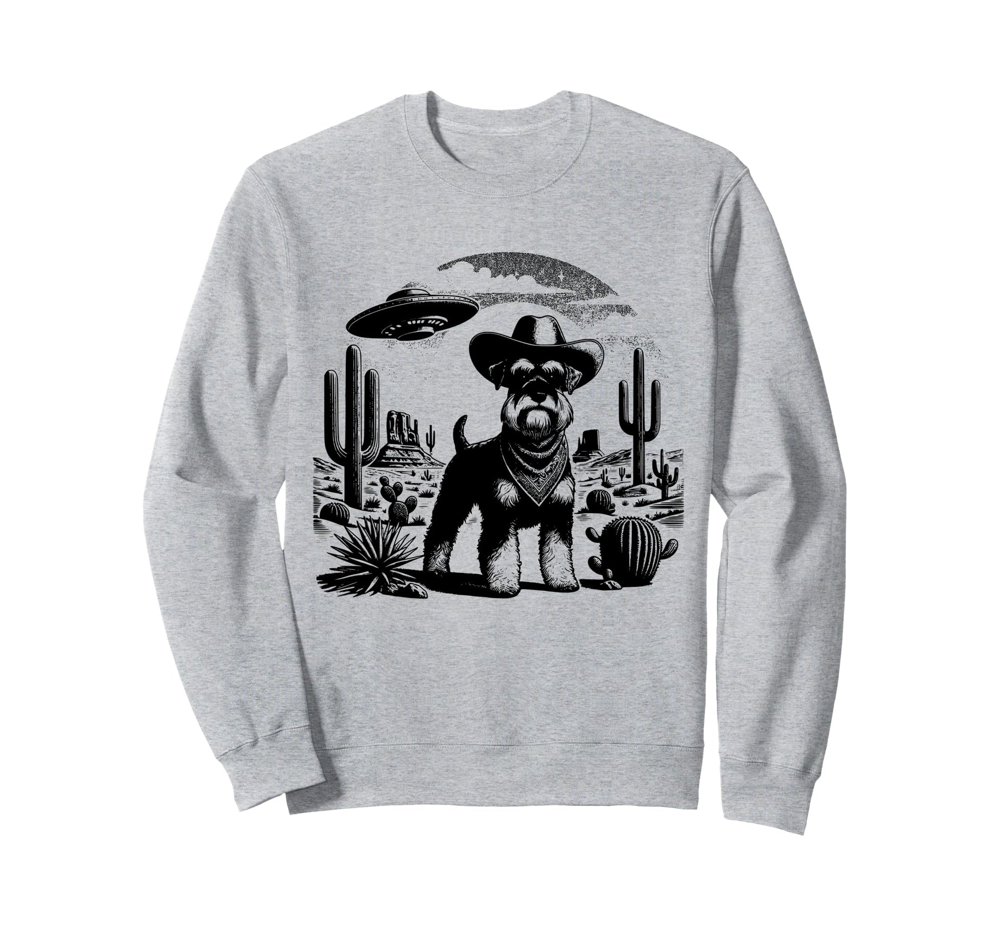 Cowboy Miniature Schnauzer Dog Sweatshirt - Fun Novelty Design for Adults - T-Shirt, Sweatshirt, Hoodie