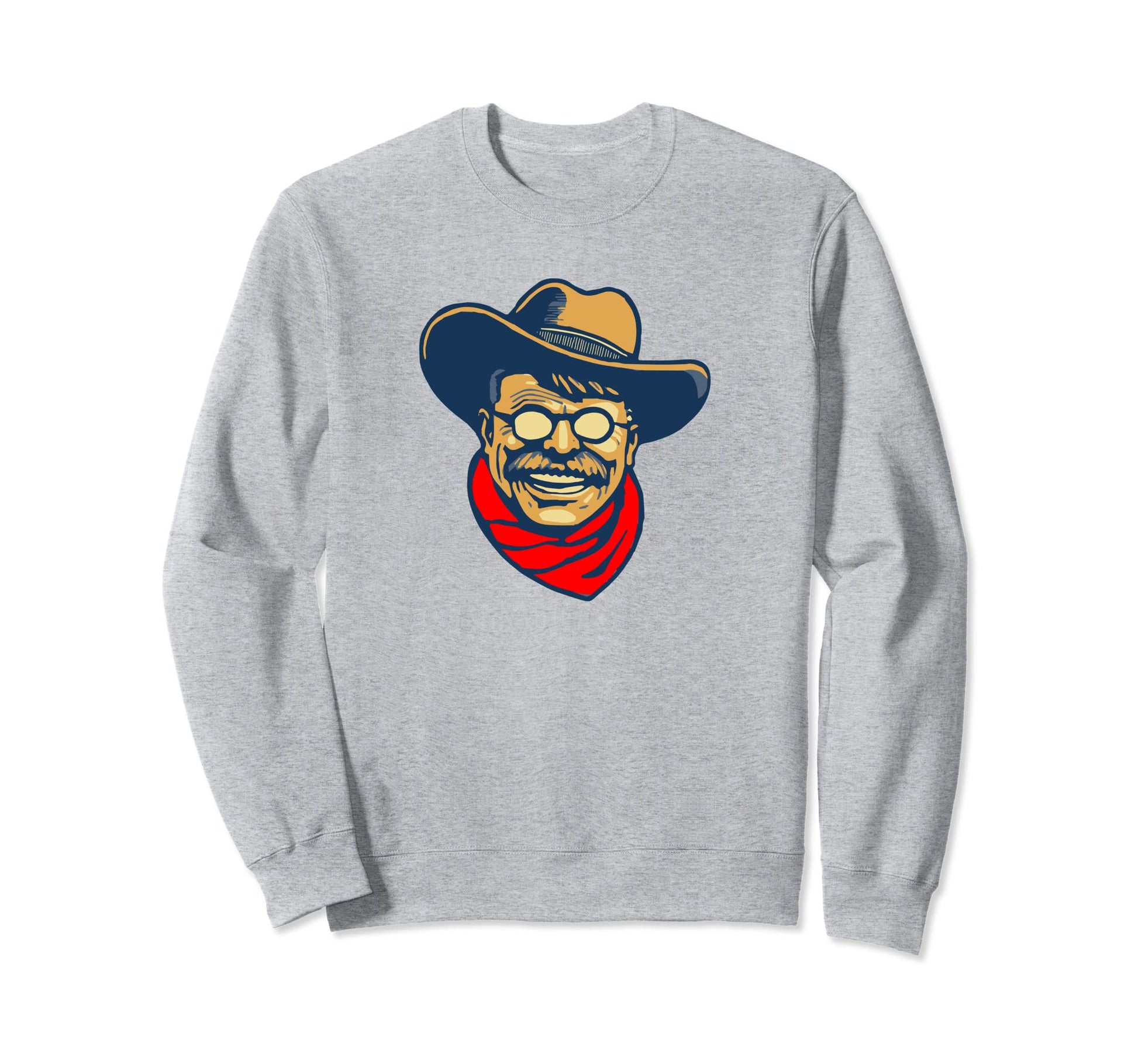 Teddy Roosevelt Rough Rider Sweatshirt - Aesthetic Graphic for Adults - T-Shirt, Sweatshirt, Hoodie