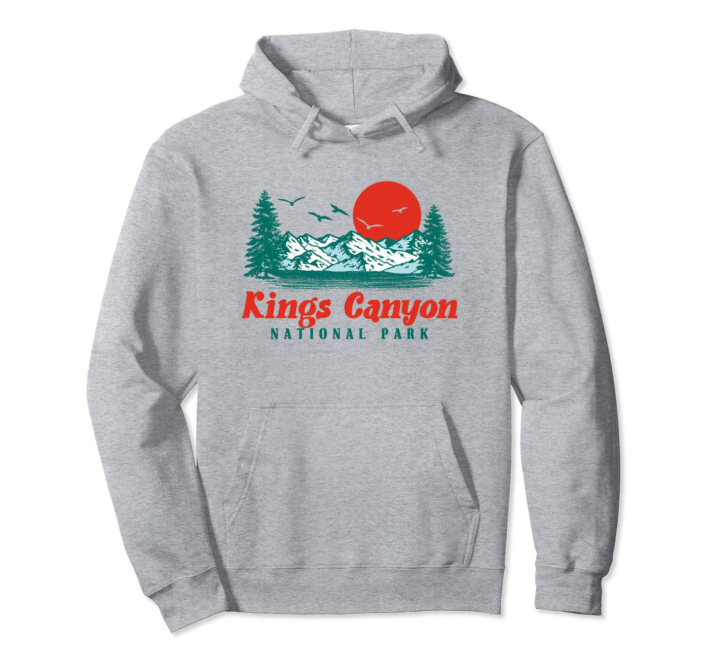 Kings Canyon Mountain Trees Sun Scene Hoodie - Casual Everyday Wear Unisex - T-Shirt, Sweatshirt, Hoodie