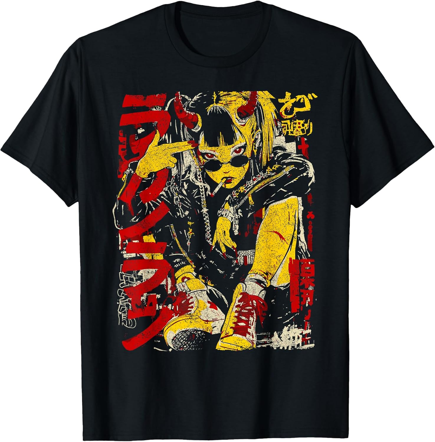 Anime Merch Cyberpunk Aesthetic Harajuku Outfits - Adult & Kids T-Shirts, Sweatshirts & Hoodies apparel design preview 1