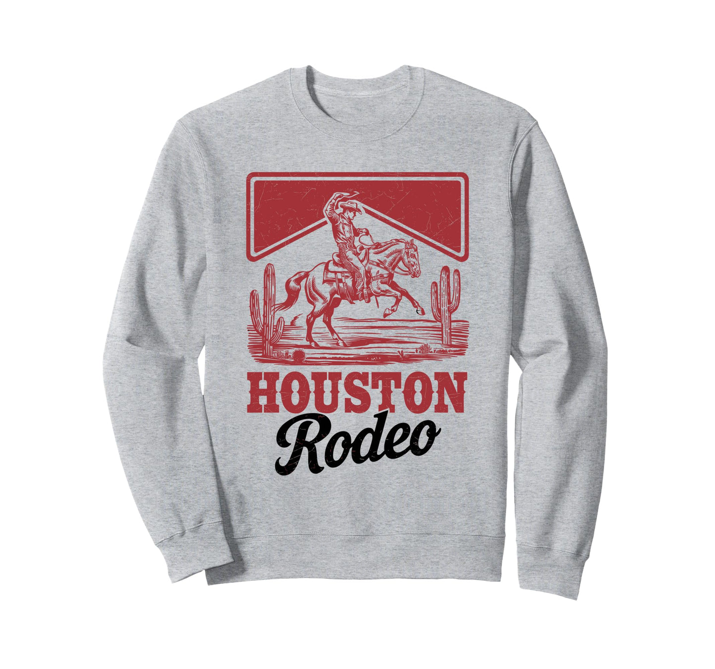 Houston Rodeo Bronc Horse Riding Sweatshirt - Fun Novelty Design Men Women - T-Shirt, Sweatshirt, Hoodie