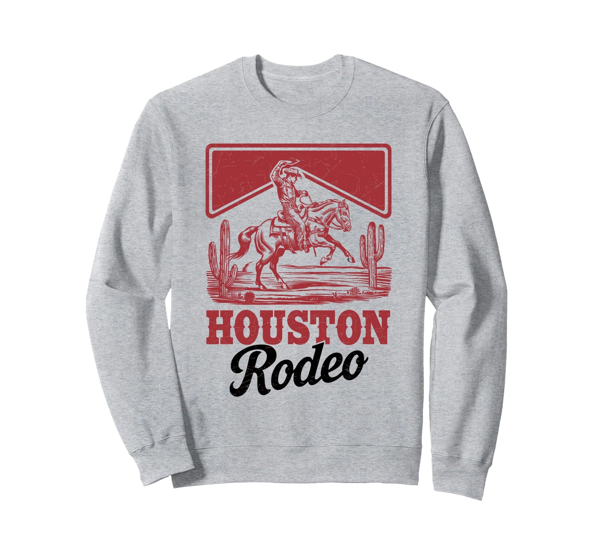 Houston Rodeo Bronc Horse Riding Sweatshirt - Fun Novelty Design Men Women - T-Shirt, Sweatshirt, Hoodie