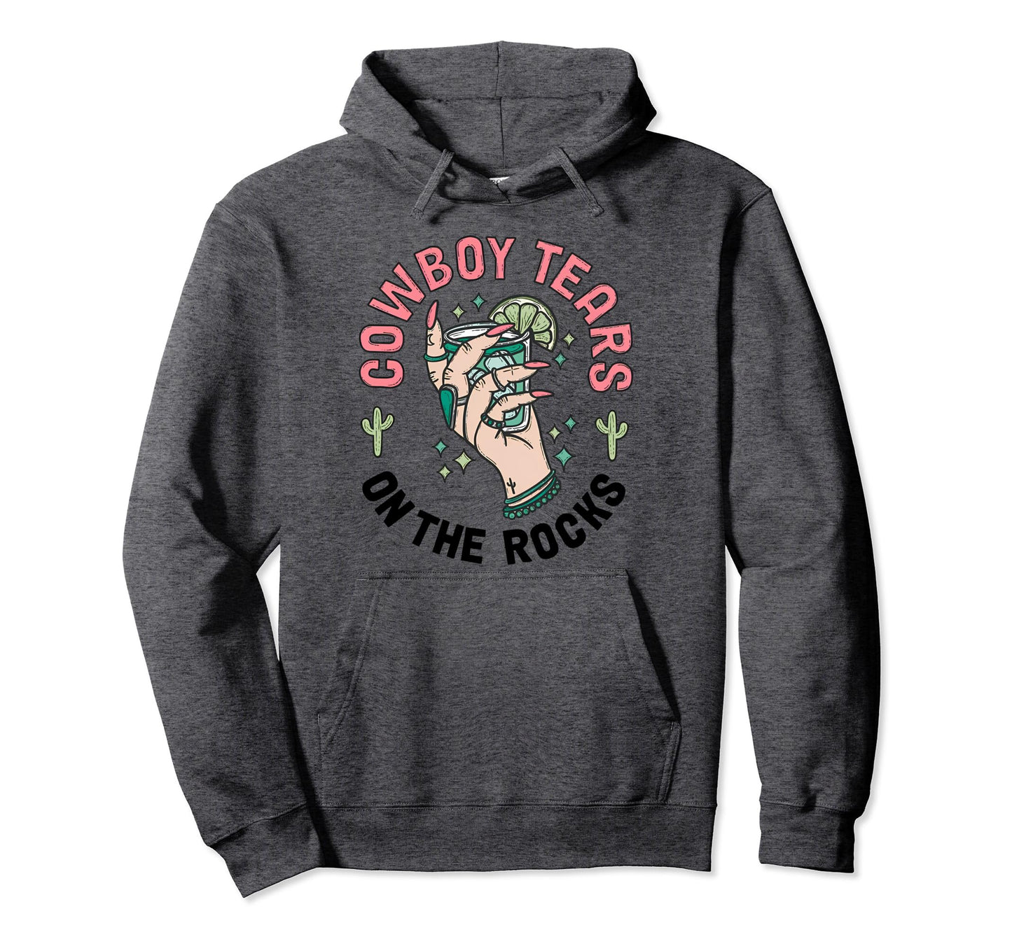 Cowboy Tears Rocks Hoodie - Graphic Print for Adults - T-Shirt, Sweatshirt, Hoodie