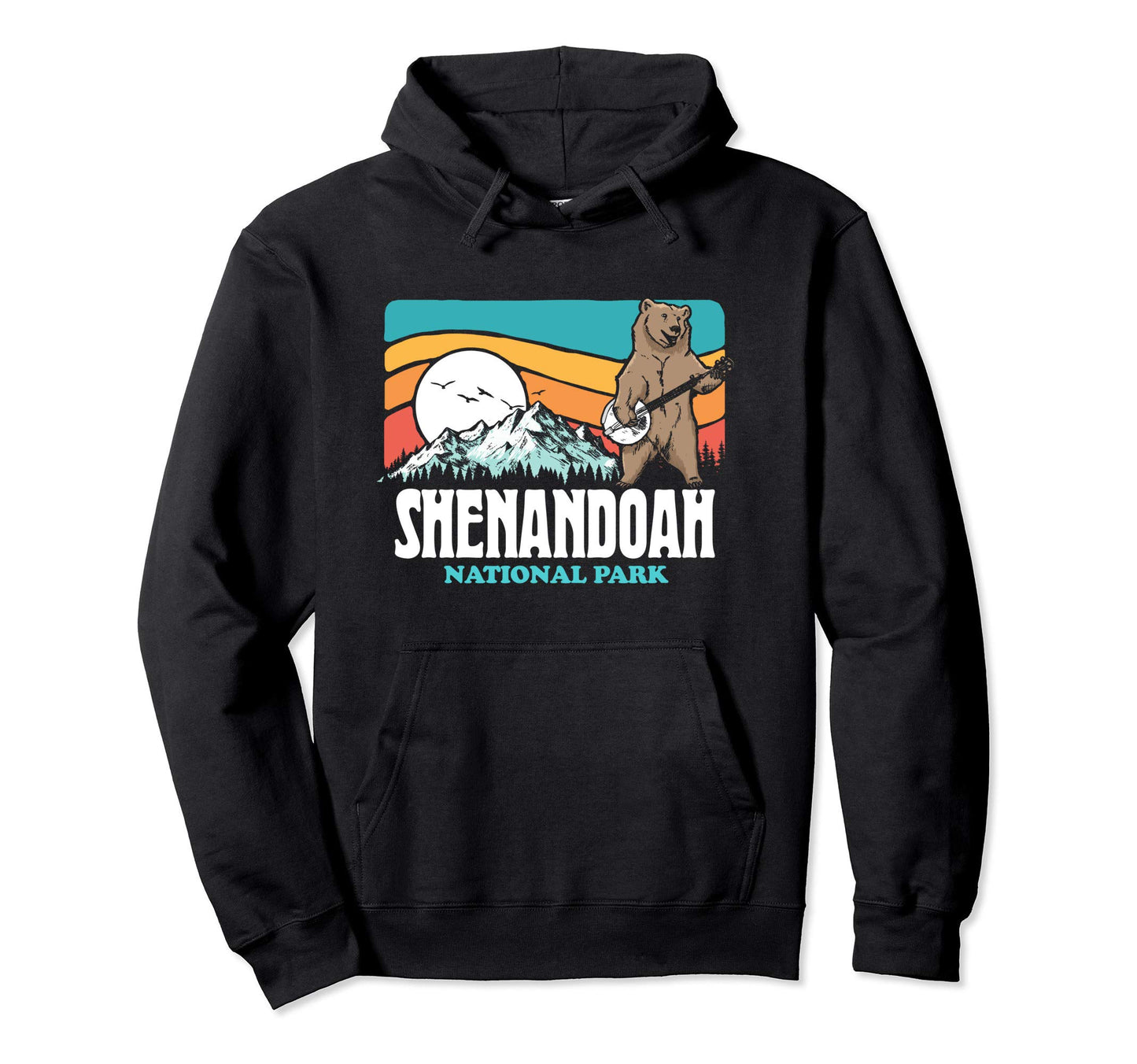 Shenandoah Park Virginia Mountains Banjo Hoodie - Novelty Apparel Unisex - T-Shirt, Sweatshirt, Hoodie