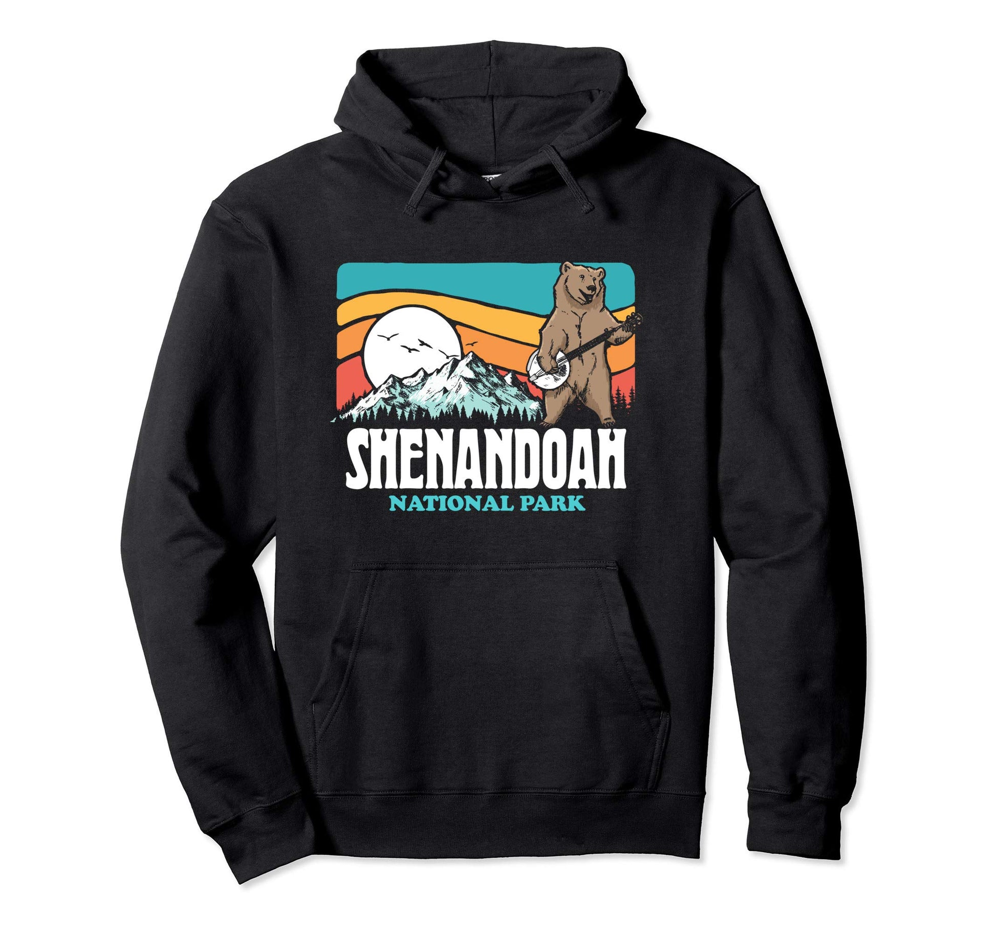 Shenandoah Park Virginia Mountains Banjo Hoodie - Novelty Apparel Unisex - T-Shirt, Sweatshirt, Hoodie