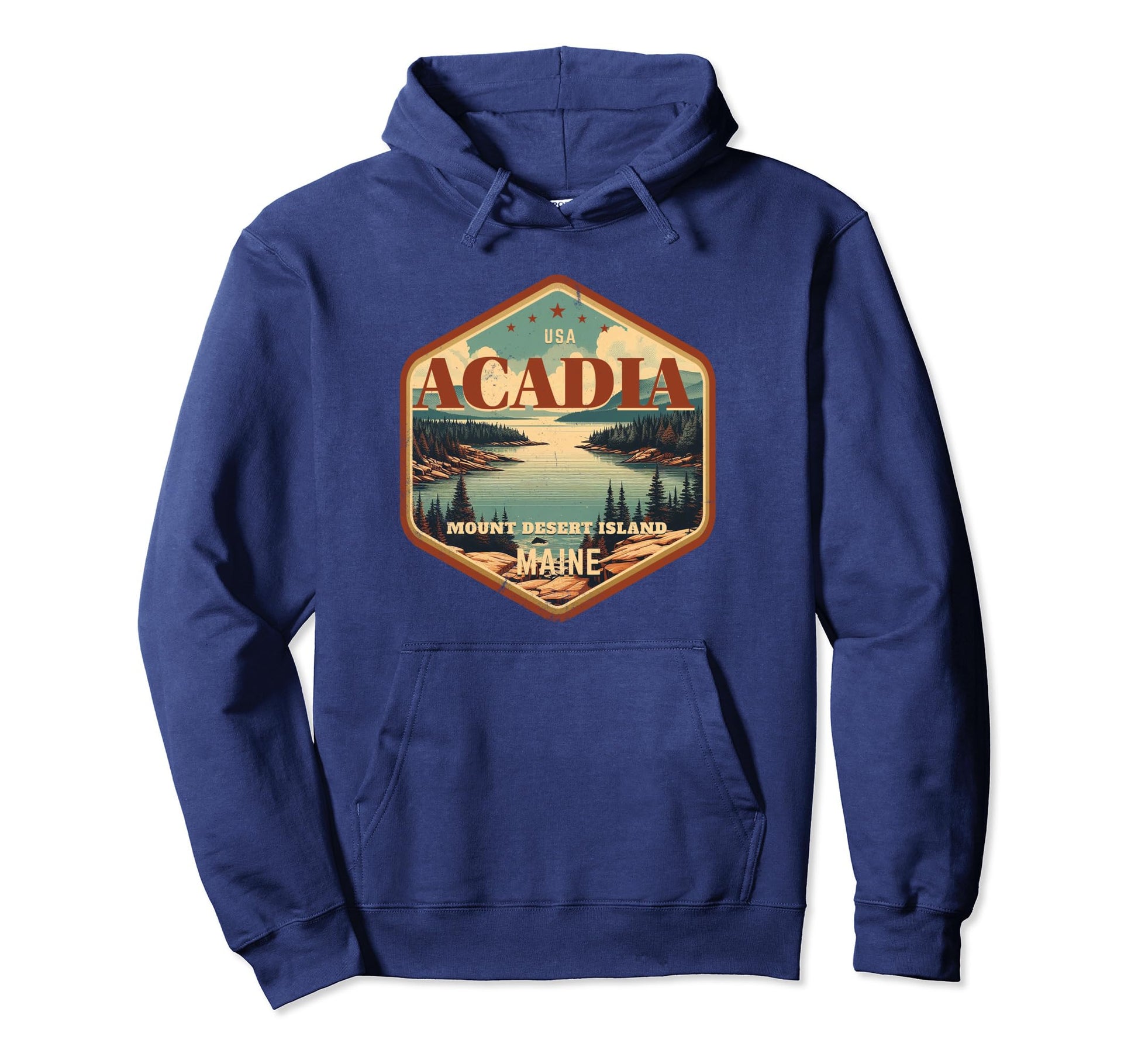 Acadia National Park Hexagonal Hoodie - Trendy Graphic Unisex - T-Shirt, Sweatshirt, Hoodie