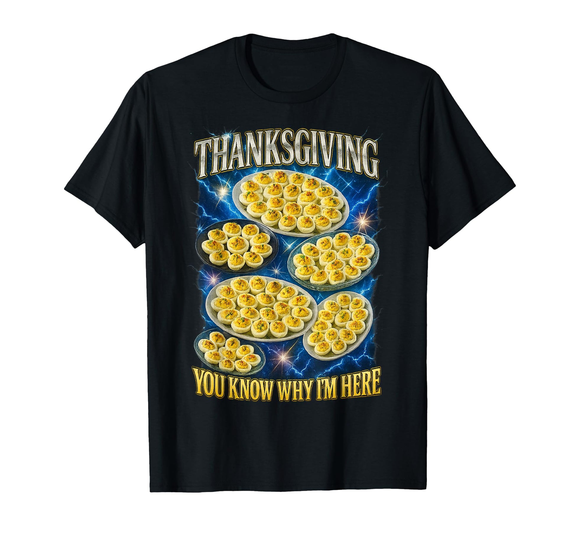 Thanksgiving 90S 2000S Deviled Eggs Hip Hop T-Shirt - Graphic Print Unisex - T-Shirt, Sweatshirt, Hoodie