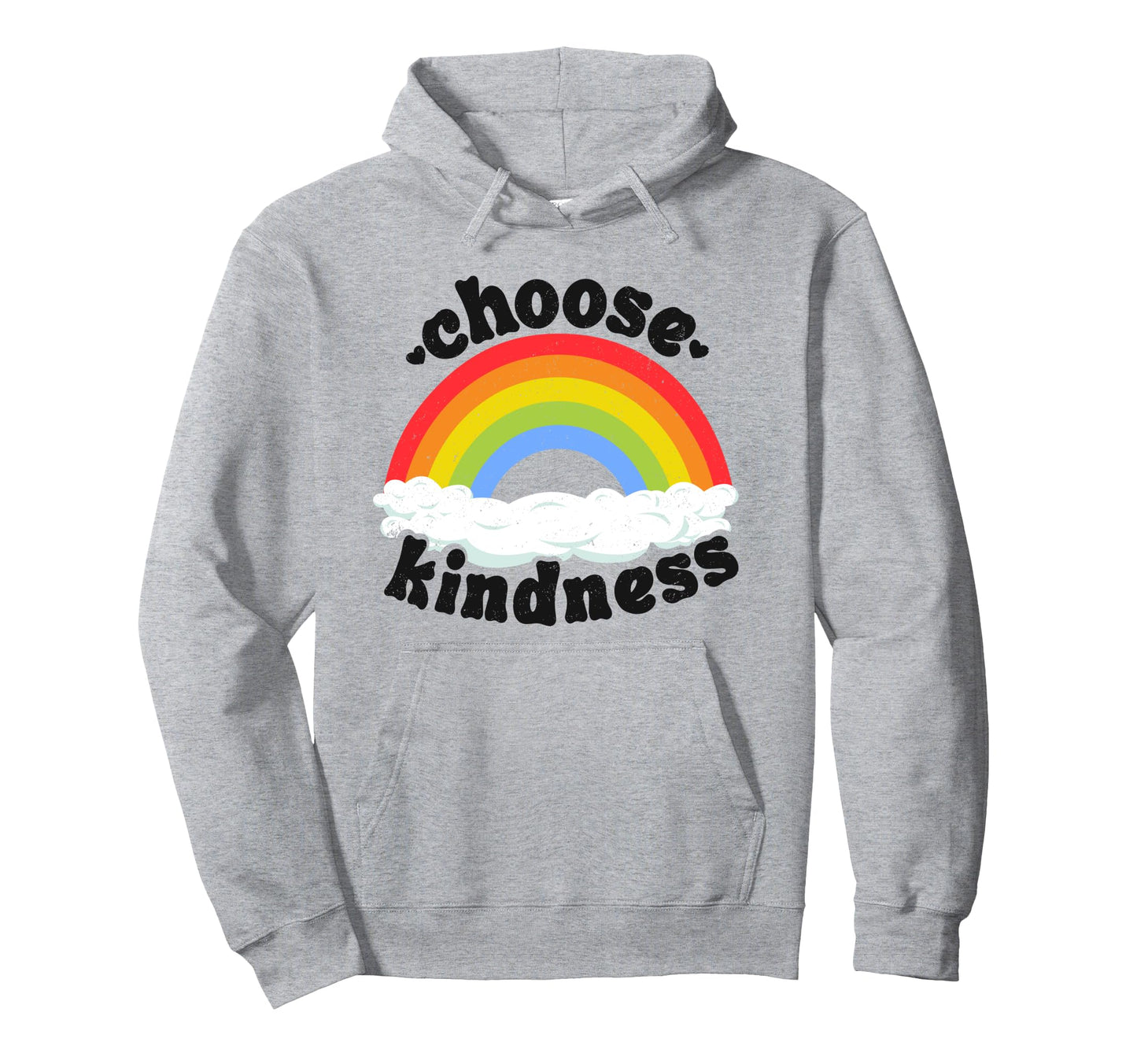 Positive Anti Bullying Rainbow Peace Hoodie - Aesthetic Graphic Unisex - T-Shirt, Sweatshirt, Hoodie