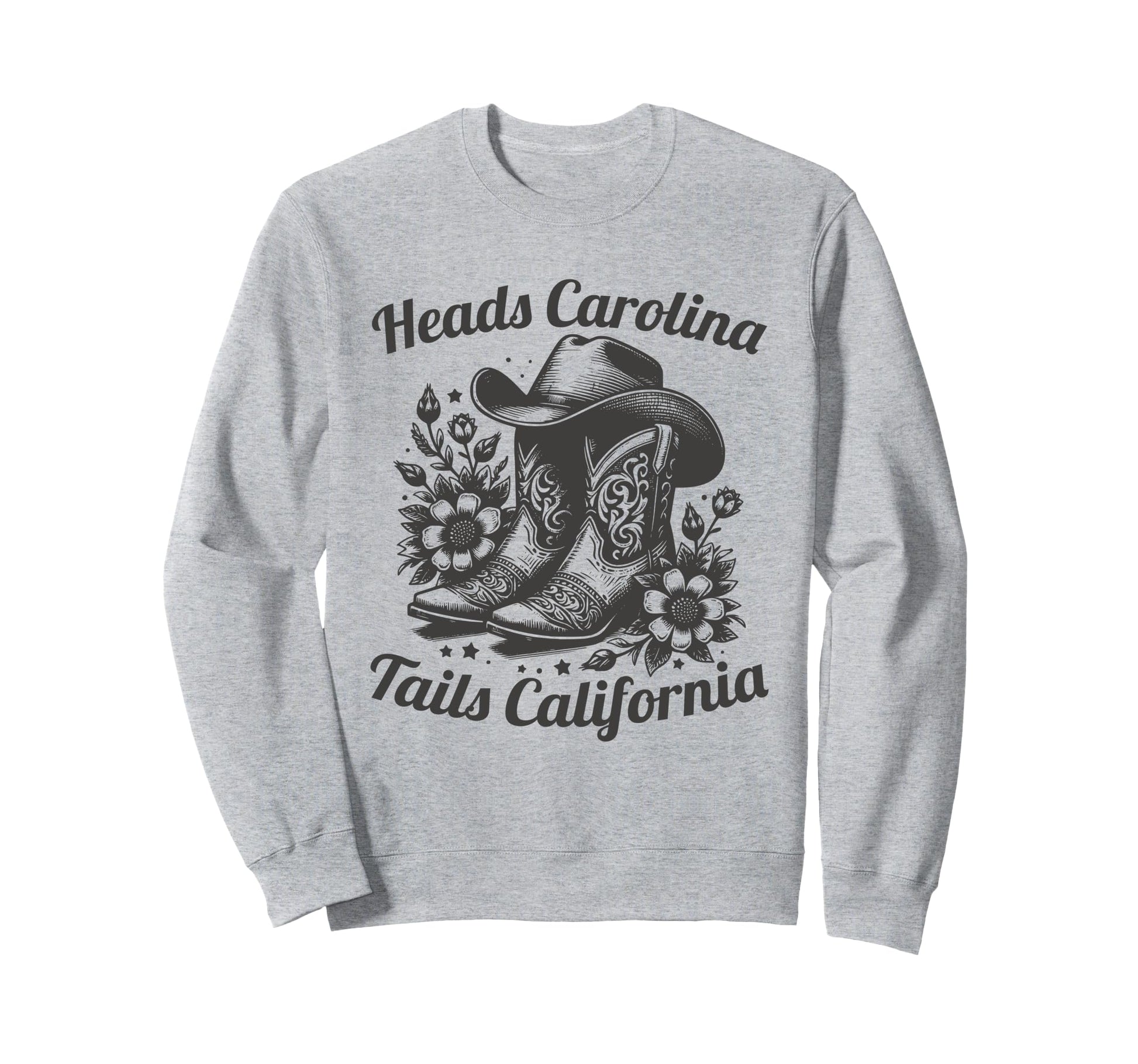 Heads Carolina Tail California Sweatshirt - Minimalist Print for Adults - T-Shirt, Sweatshirt, Hoodie
