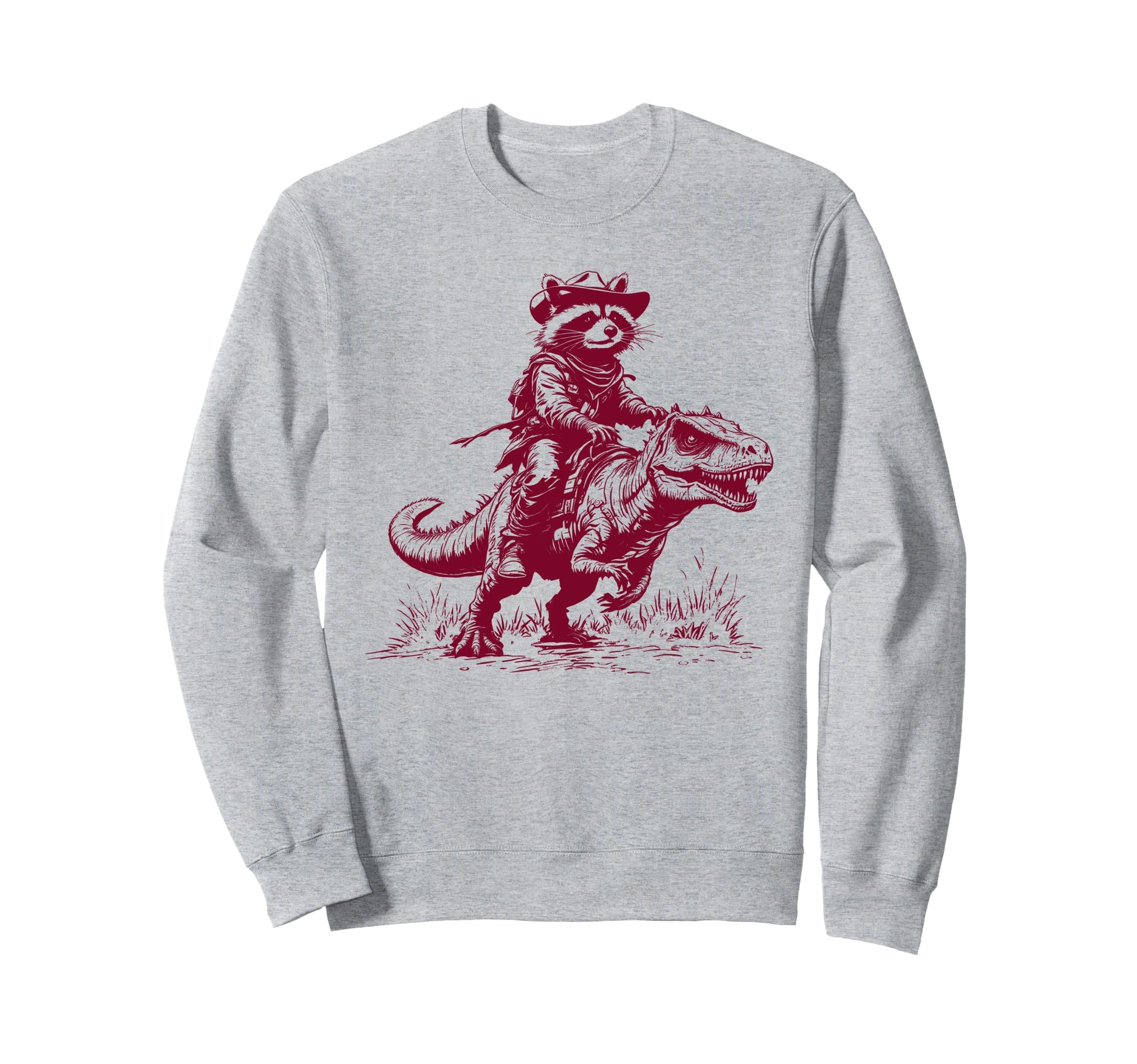 Raccoon Cowboy Cowgirl Panda Trash Sweatshirt - Unique Graphic for Adults - T-Shirt, Sweatshirt, Hoodie