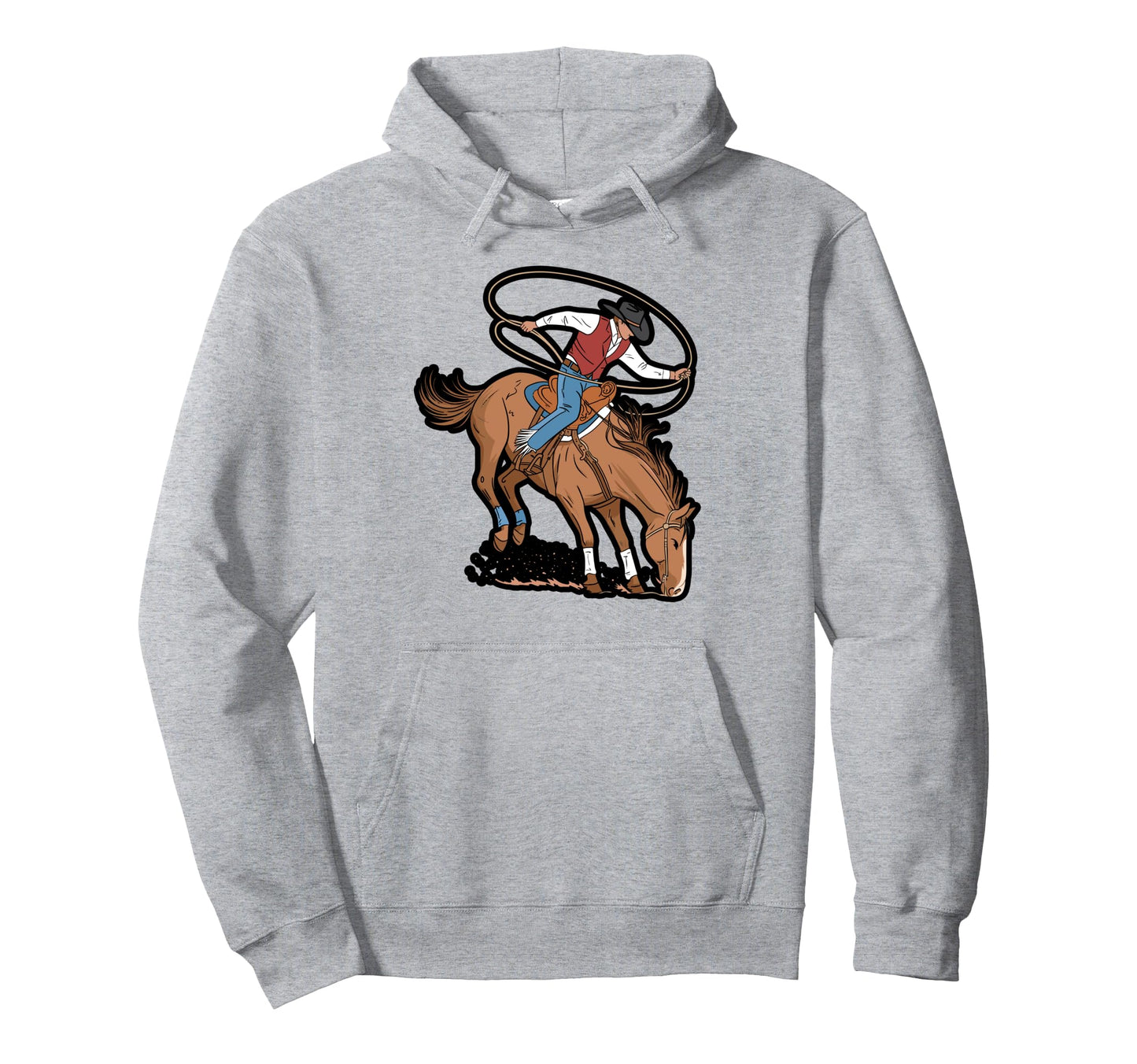 Cowboy Rodeo Lasso Western Hoodie - Streetwear Style for Adults - T-Shirt, Sweatshirt, Hoodie
