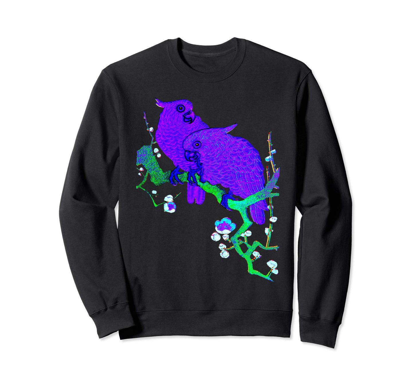 Cockatiel Purple Vaporwave Sweatshirt - Custom Art Print for Adults - T-Shirt, Sweatshirt, Hoodie