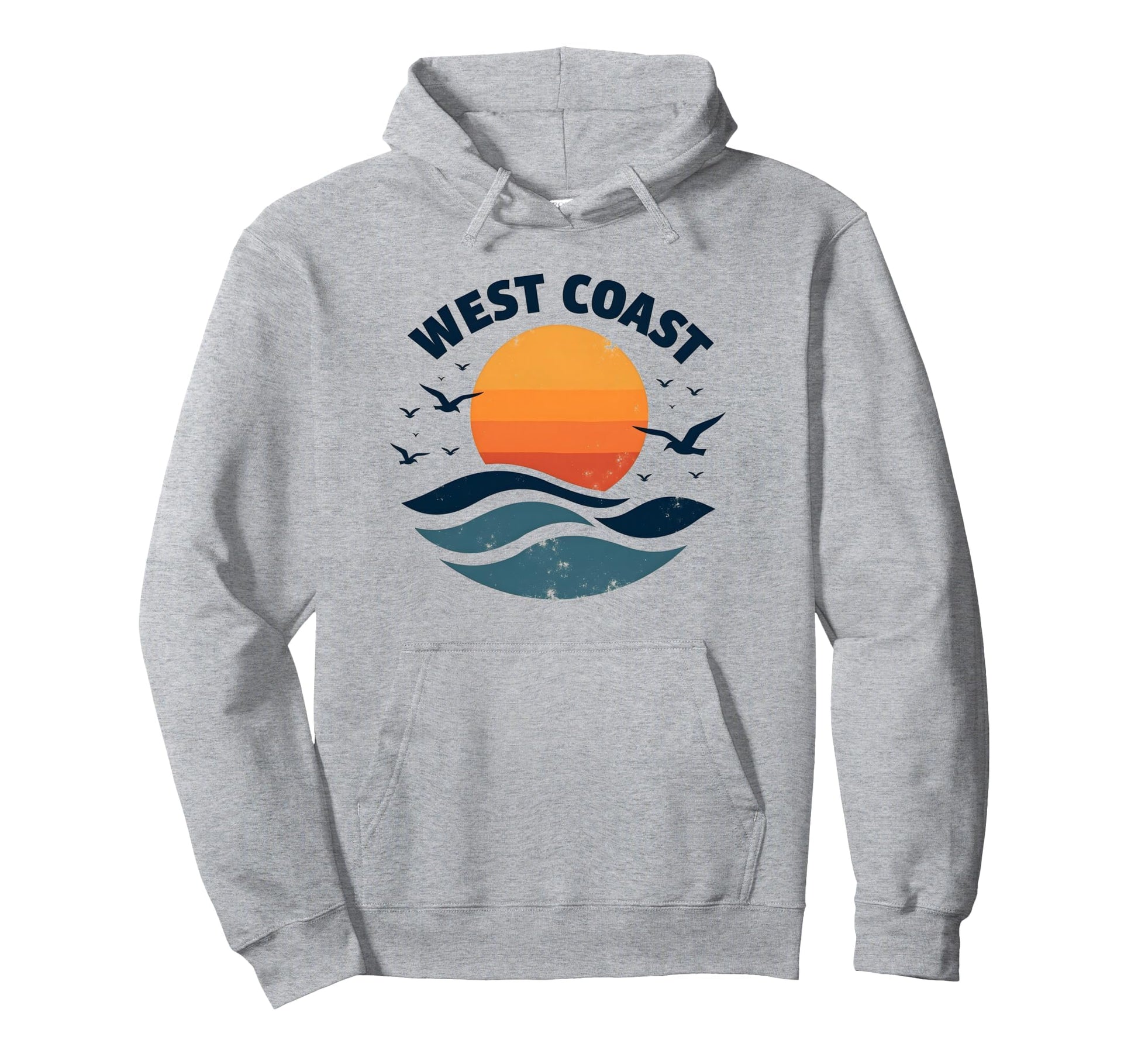 West Coast Surf Sunset Beach Hoodie - Streetwear Style Men Women - T-Shirt, Sweatshirt, Hoodie