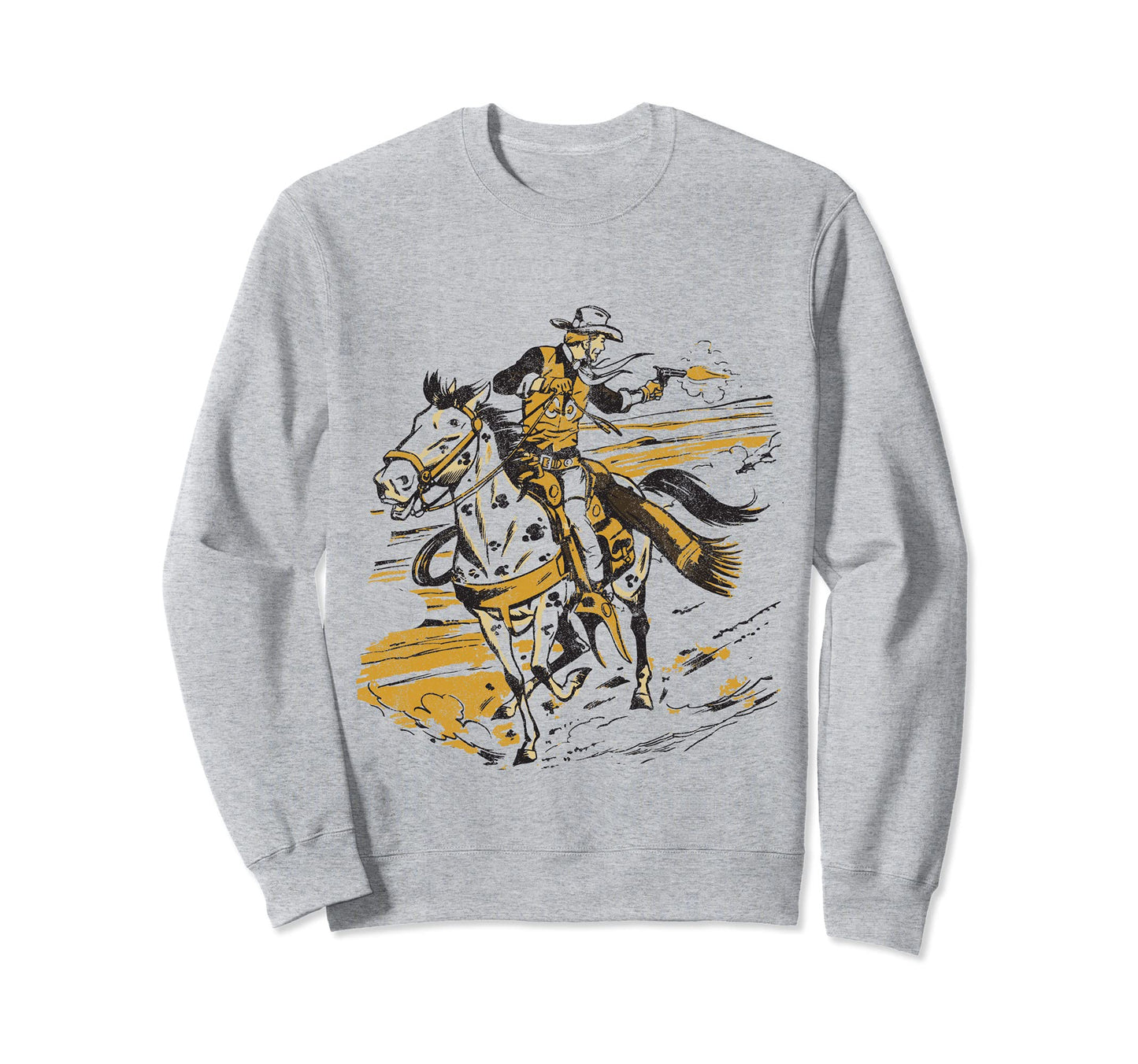 Cowboy Cowgirl Bang Westerner Horse Sweatshirt - Custom Art Print Unisex - T-Shirt, Sweatshirt, Hoodie